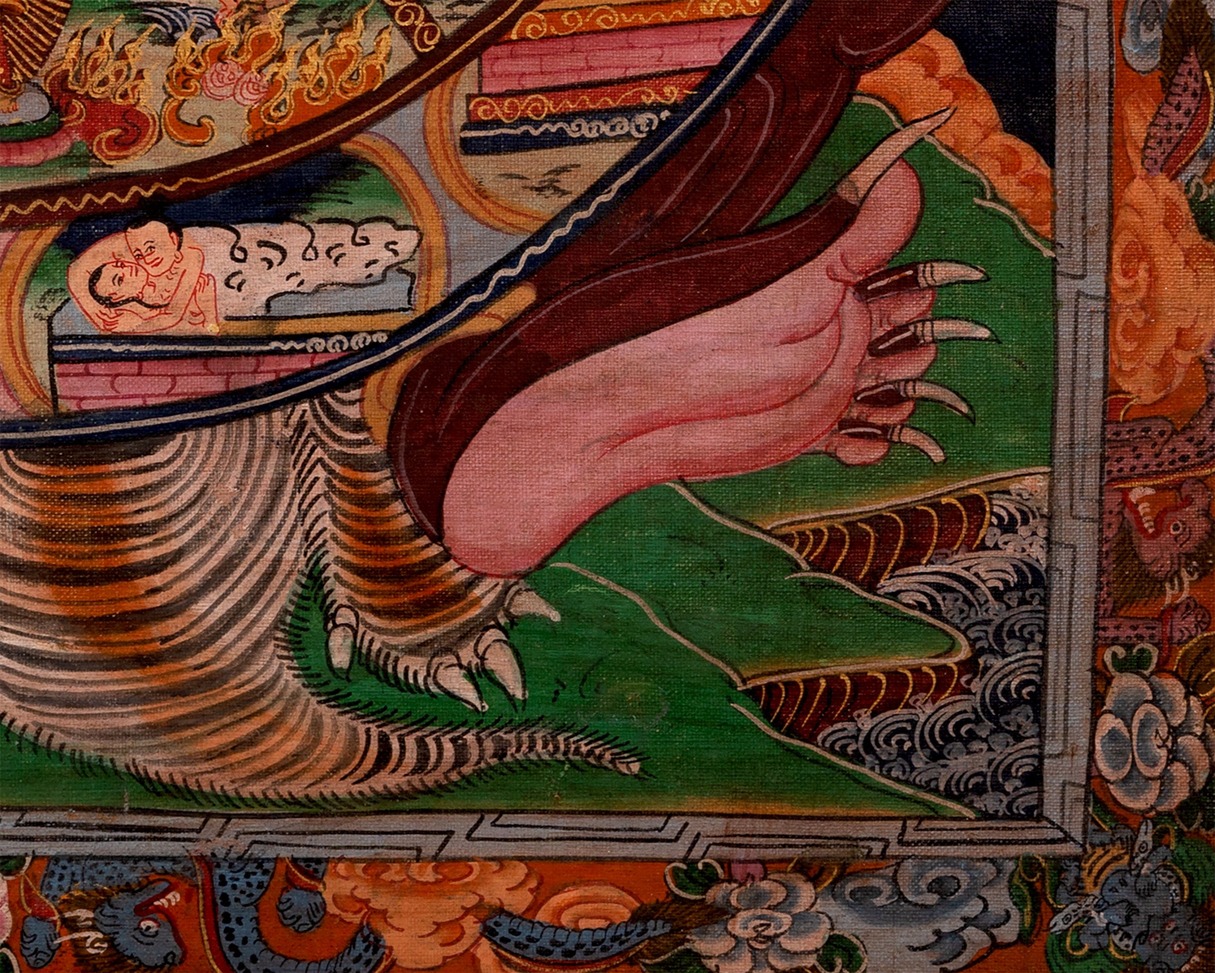 Original Bhavachakra Thangka | Traditional Handpainted Art | Wall Decors