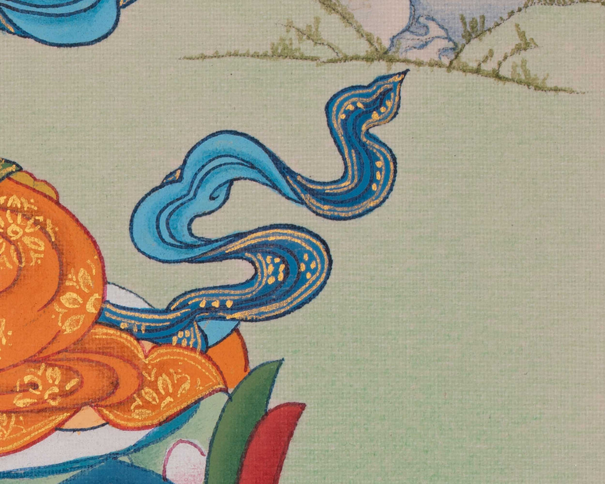 Hand-Painted Green Tara Art | Swift Compassion In Action And Protection From Fear