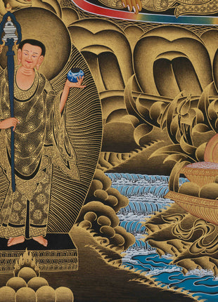 Enlightened Presence: Gautama Buddha Canvas Print | Enlightened One with Disciples