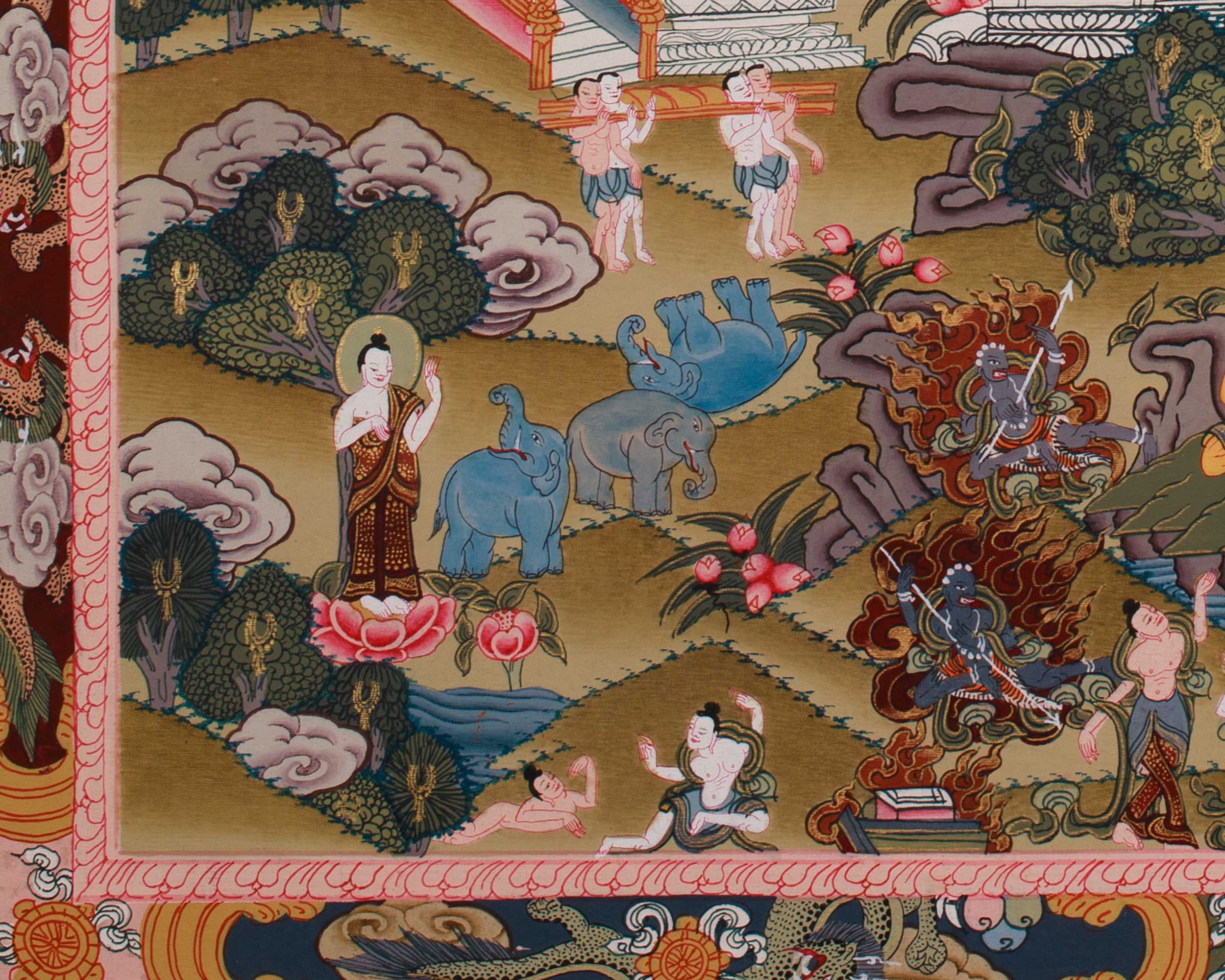 Buddha Life Story Thangka | Buddha of Enlightenment