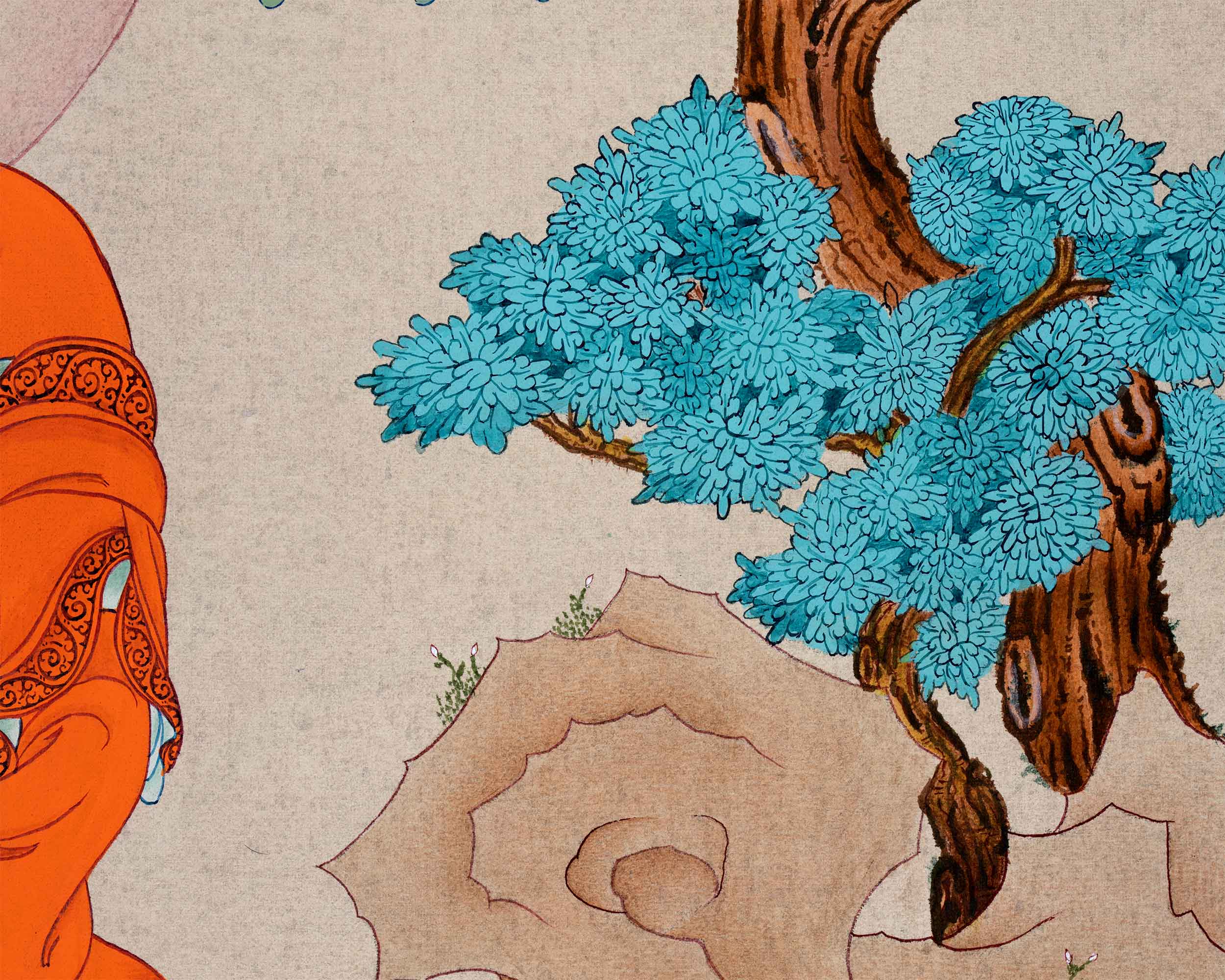 The Blue Buddha, God of Medicine Thangka | Medicine Buddha | Tibetan Helaing Deity