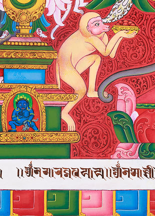 Majestic Lord Ganesha Paubha Artwork | Traditional Nepalese Art