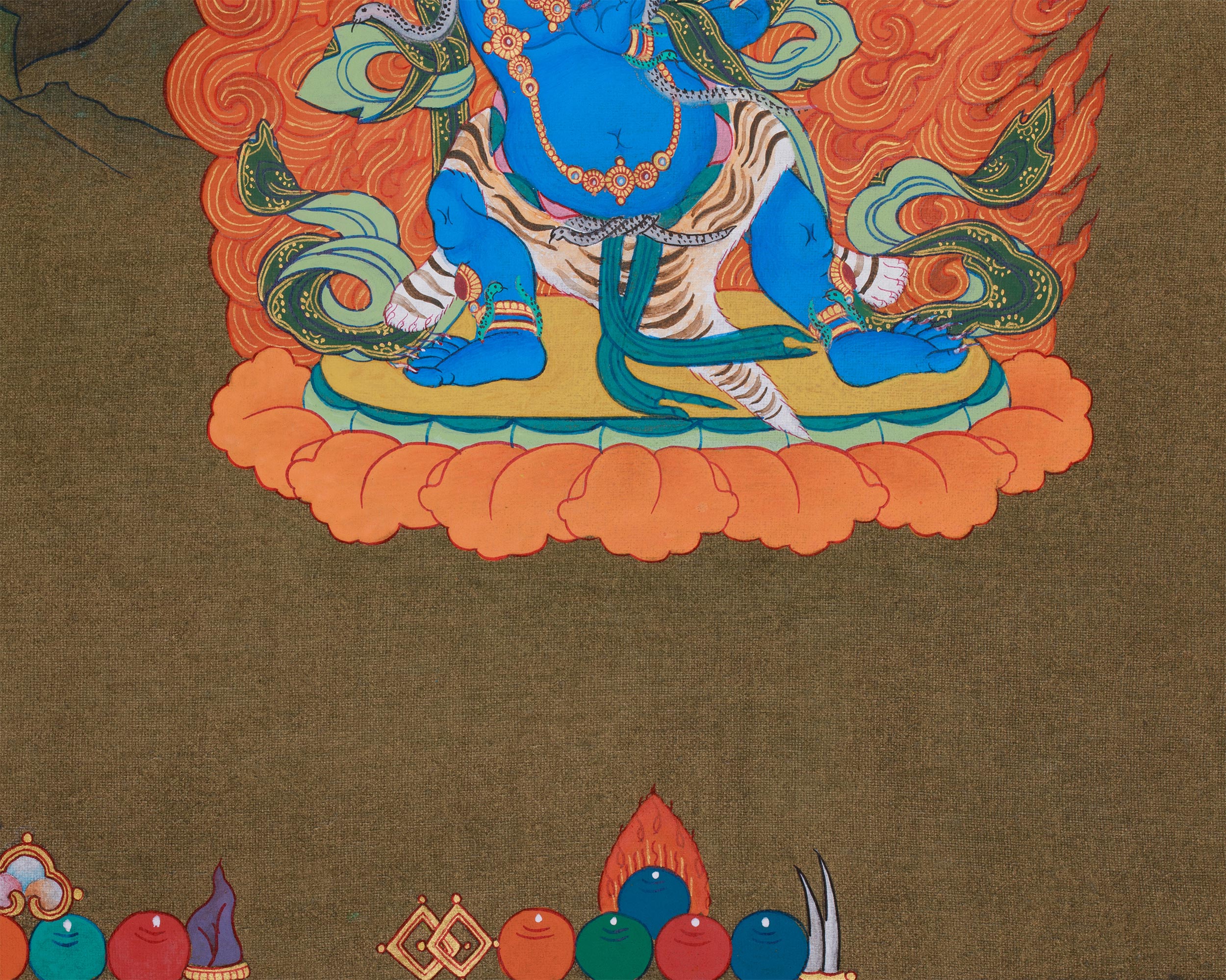 Three Tibetan Bodhisattvas: Manjushri, Chenrezig, and Vajrapani | Buddhist Altar