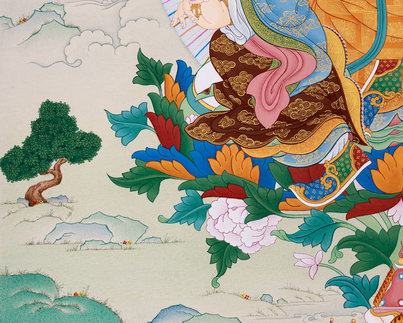 Guru Padmasambhava Thangka | Revered Master of Enlightenment | Samantabhadra