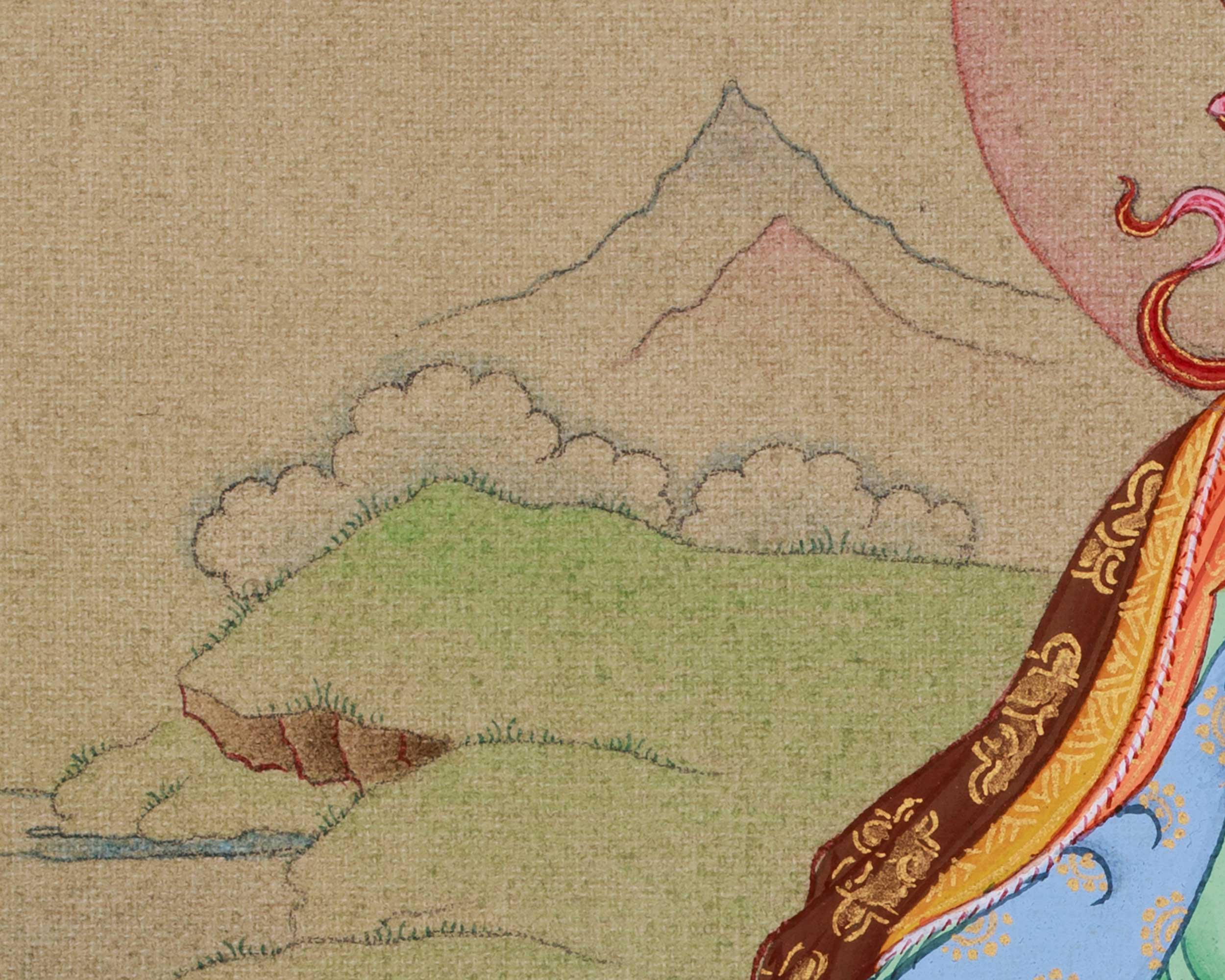 Thangka of Padmasambhava, Second Buddha | The Lotus-Born Master