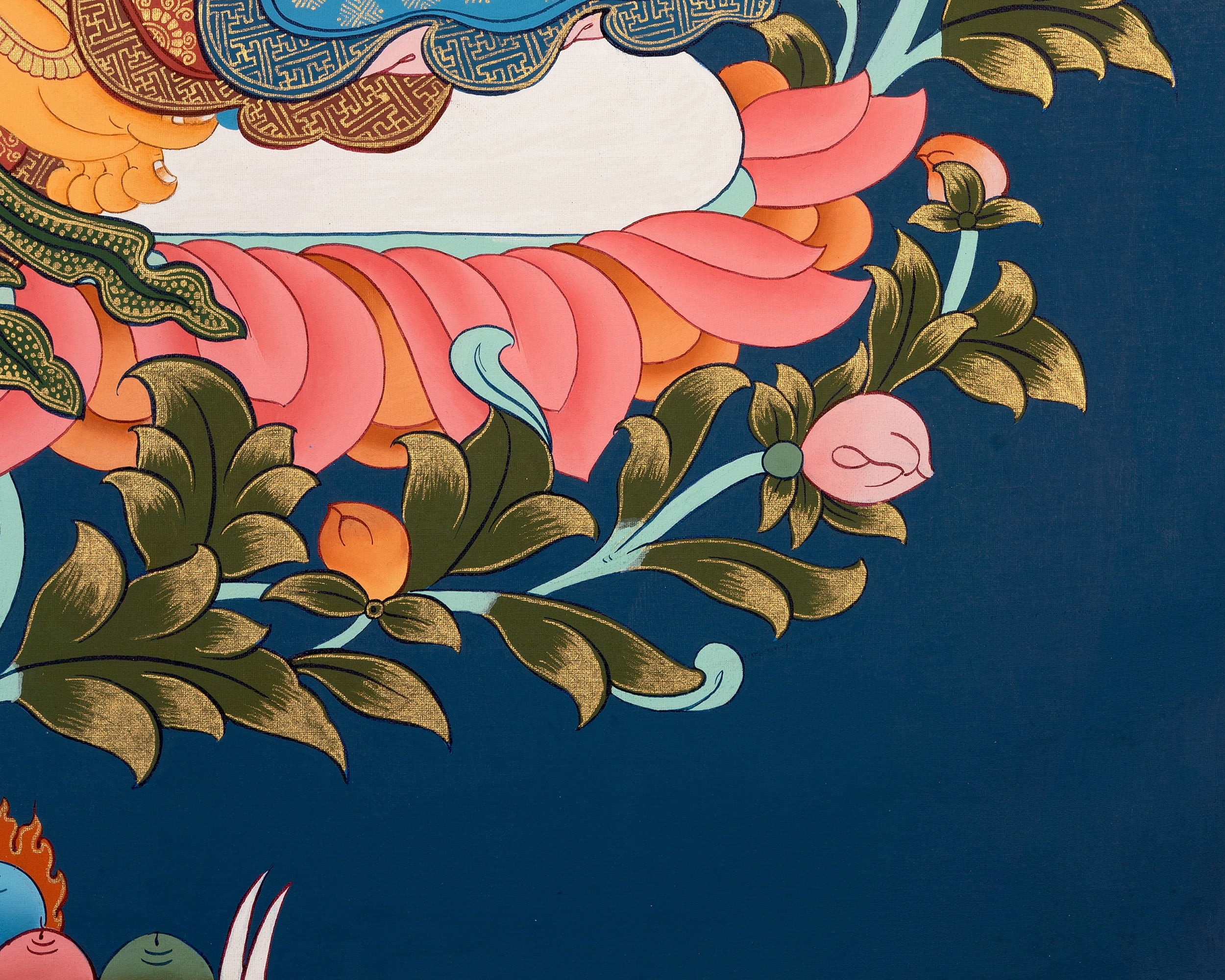Dzambala Kubera Thangka | Buddhist Wealth Deity | Wall Decors