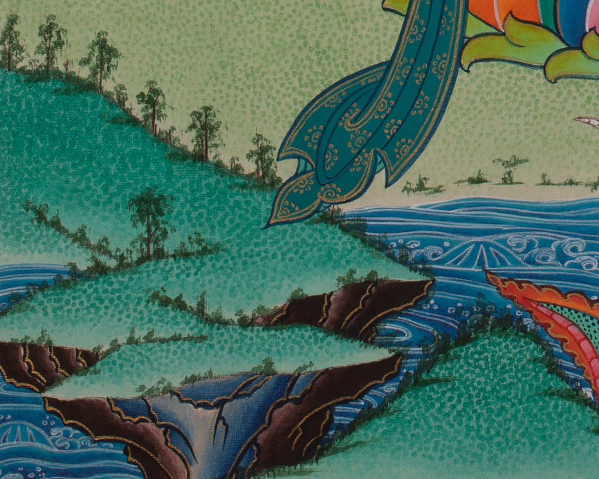Cundi Artwork | Sacred Himalayan Buddhist Painting of Compassion and Wisdom