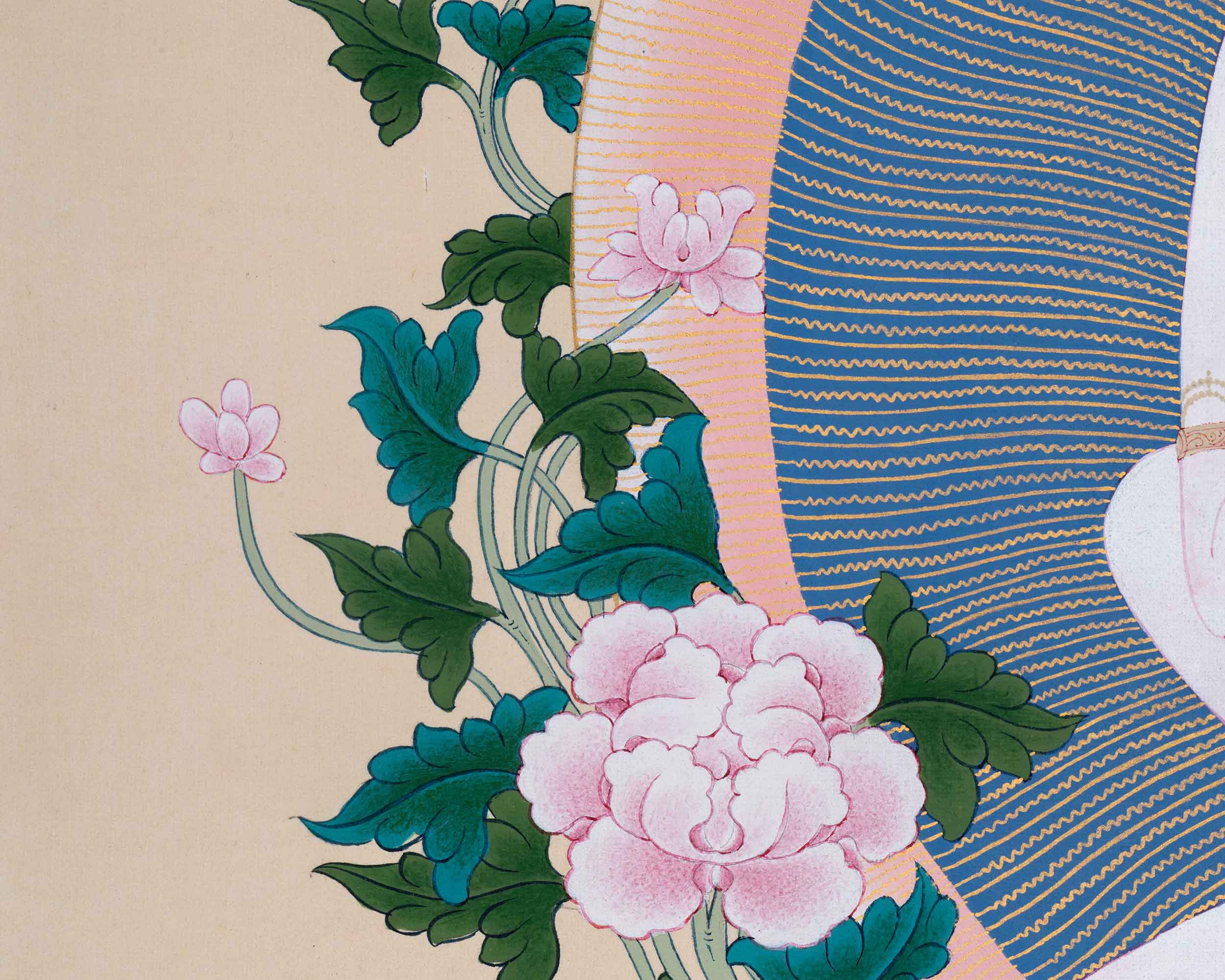 Vajrasattva with Consort Canvas Print | Deity of Purification and Spiritual Transformation