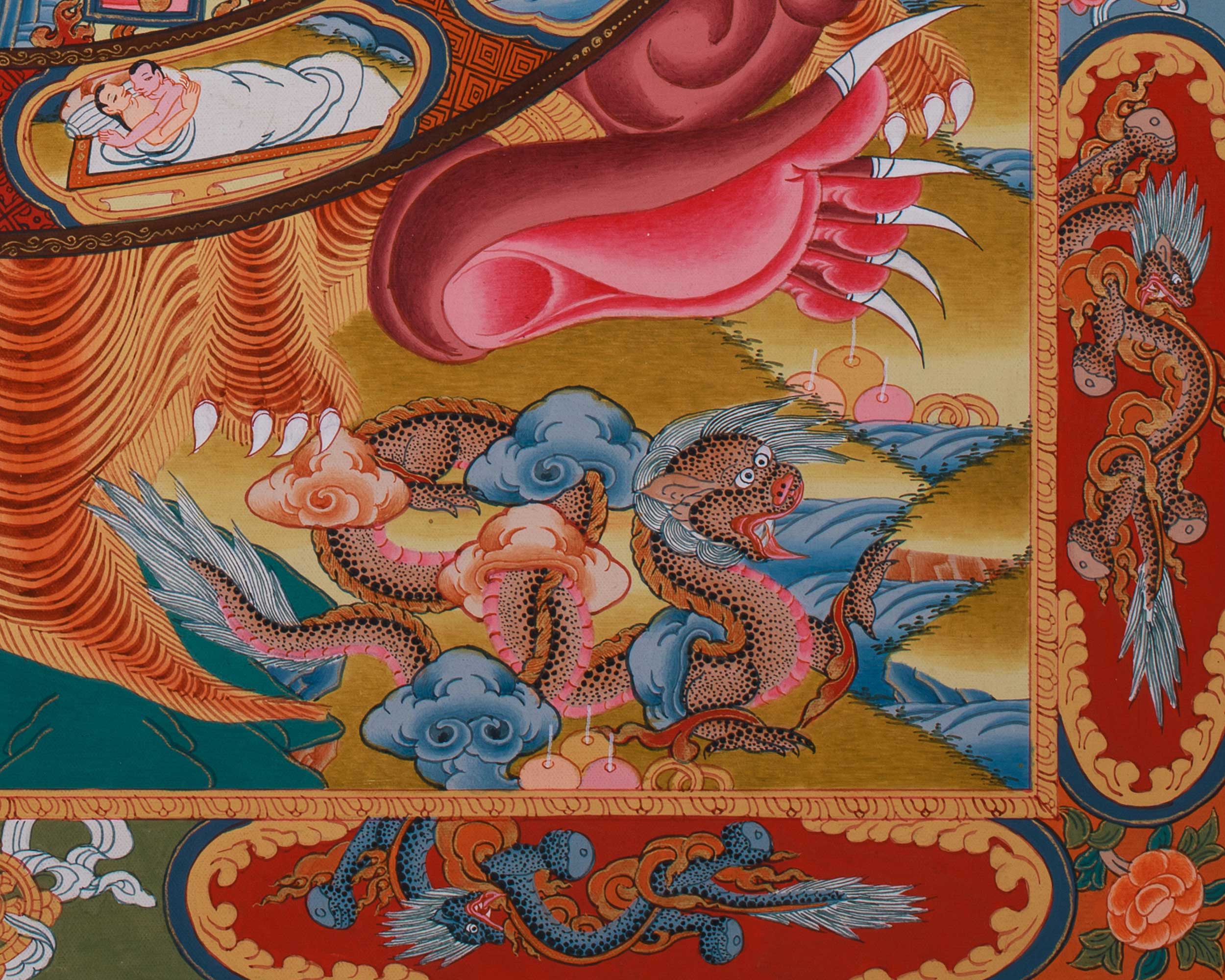Traditional Thangka of the Wheel of Life | Samsara Thangka