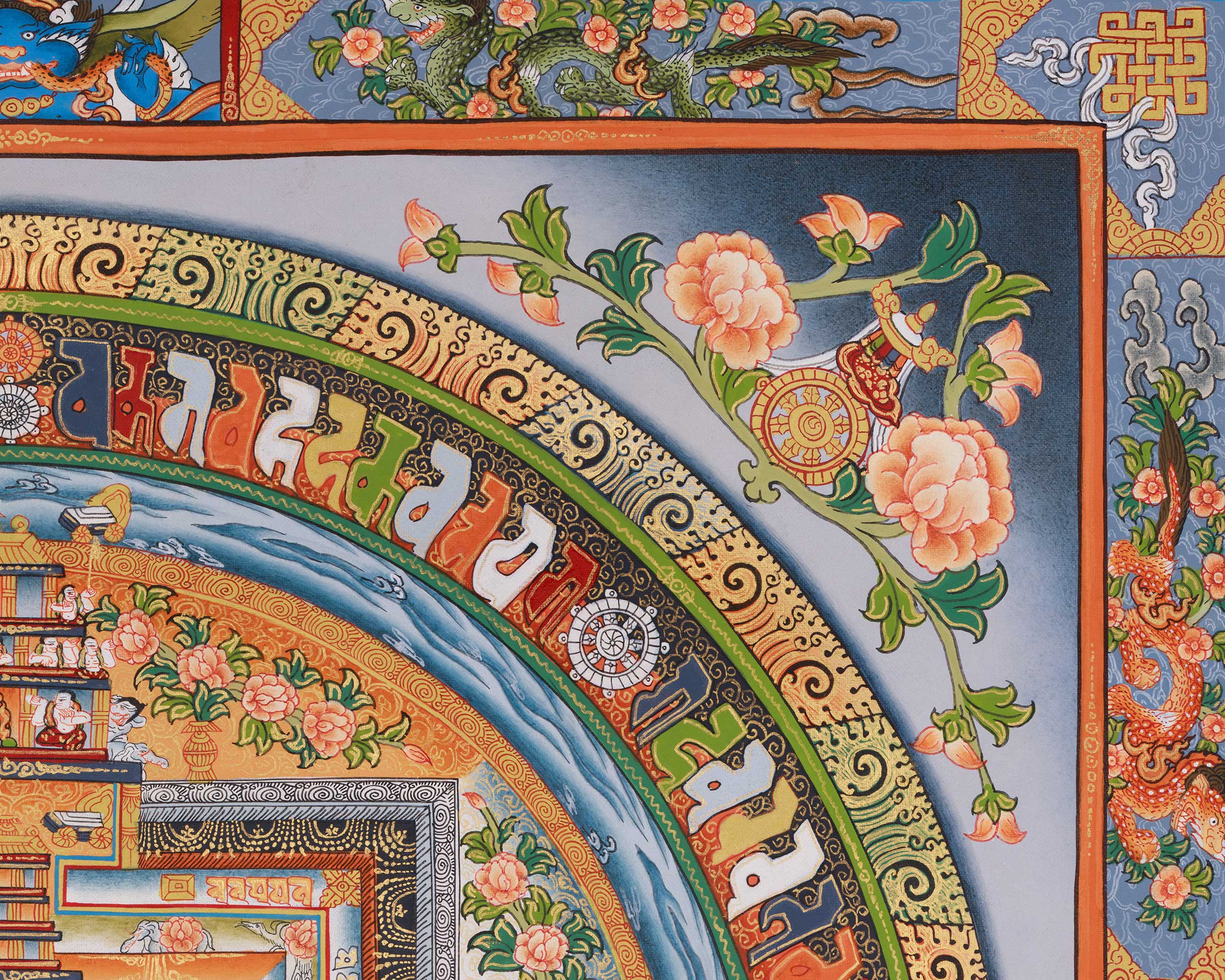 Hand-Painted Kalachakra Mandala Painting | Wheel of Time