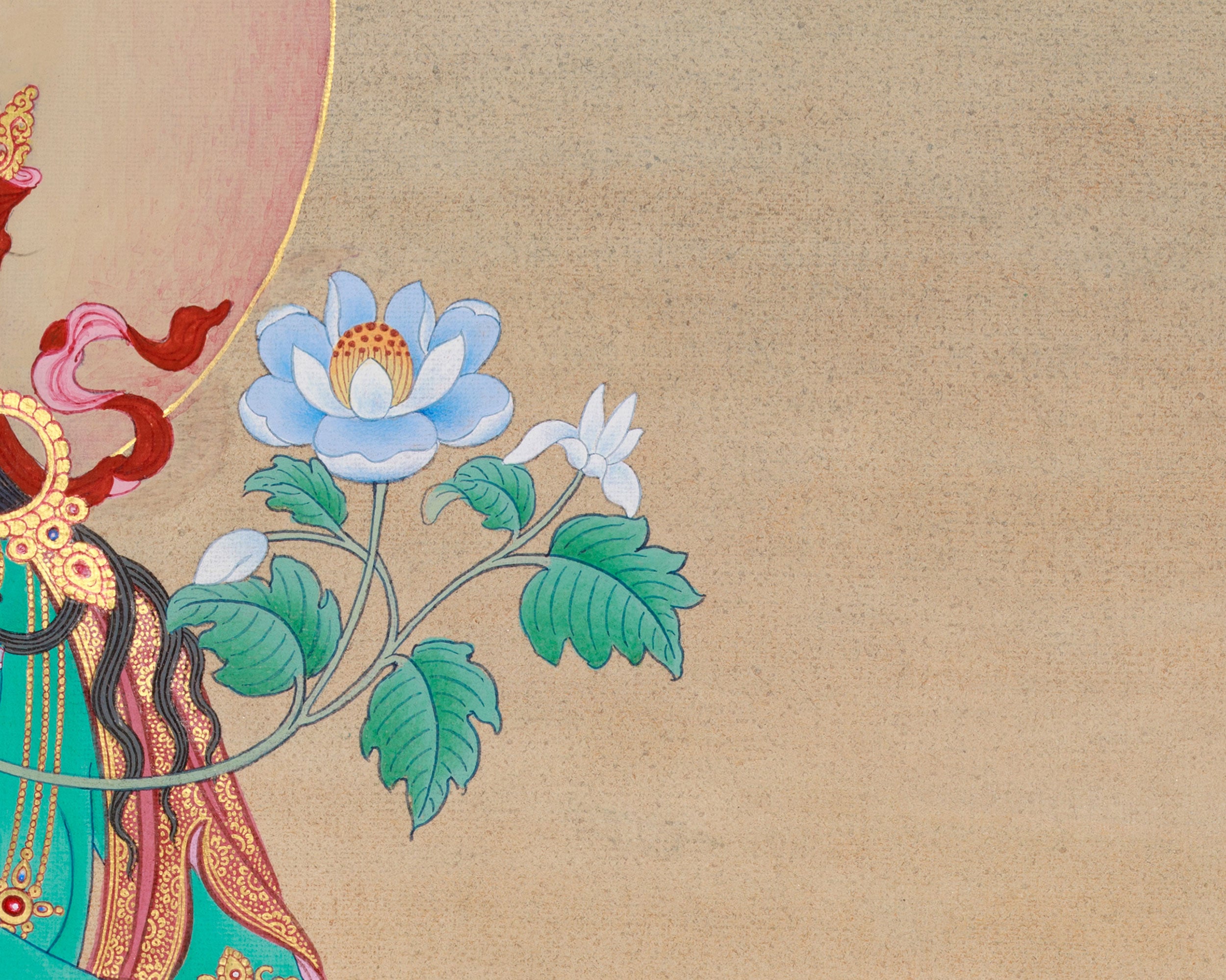 Green Tara Thangka For Meditation | Mother Tara Goddess | Buddhist Wall Decors