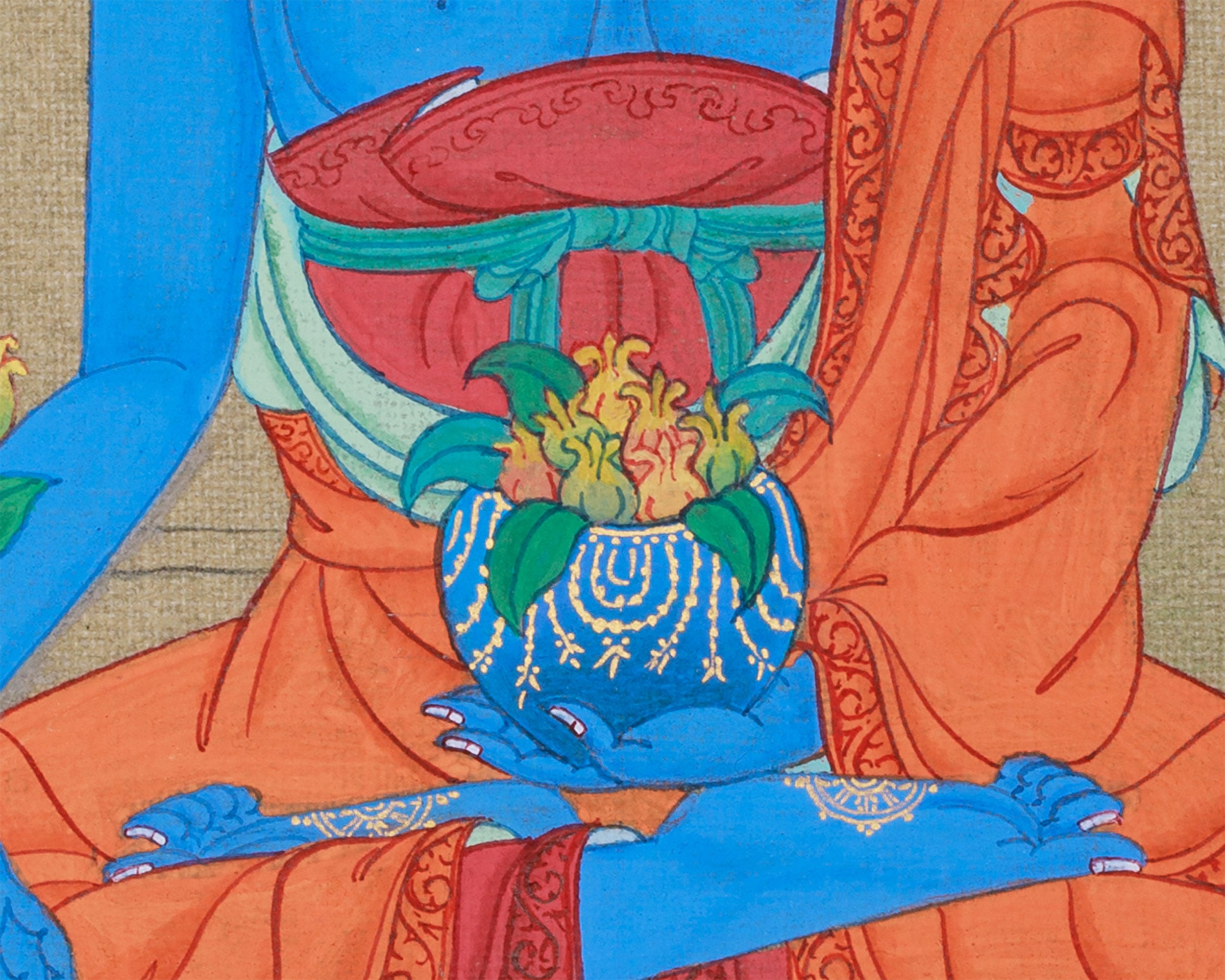 Bhaisajyaguru’s Blessing | Medicine Buddha Thangka for Meditation & Balance