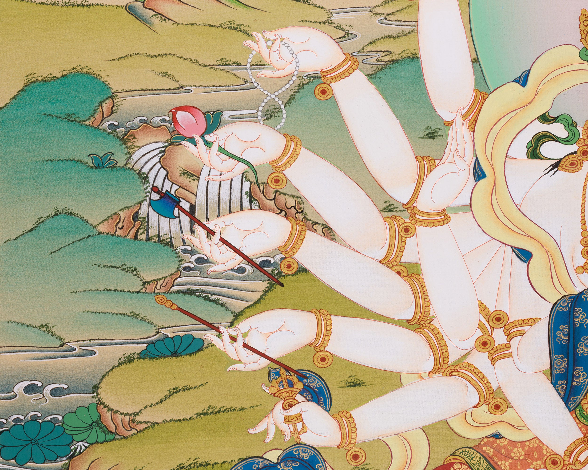 Cundi Bodhisattva Canvas Print | Featuring Amitabha Buddha | Digital Printing