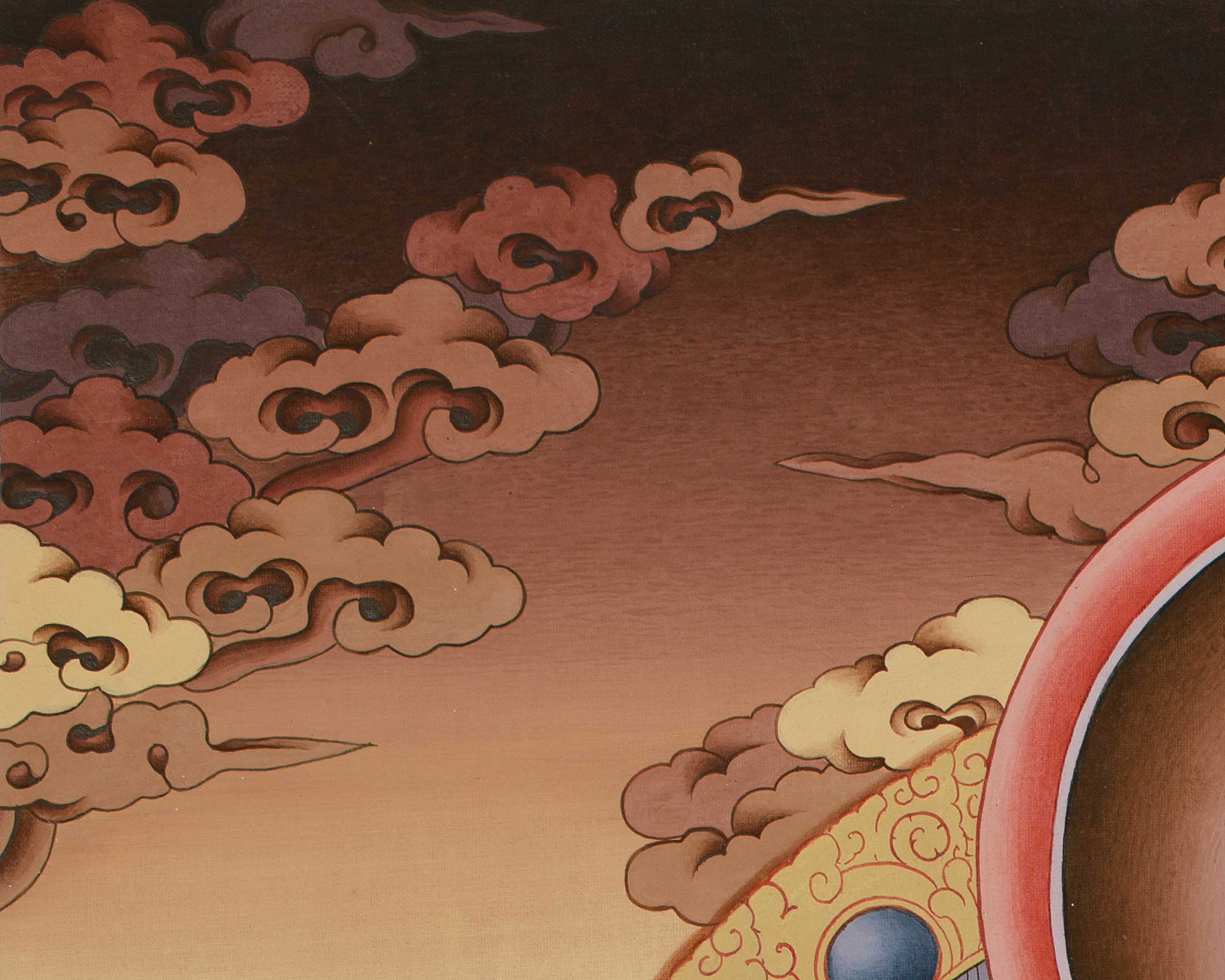 Traditional Thangka of Medicine Buddha with Amitabha | Healing Deity