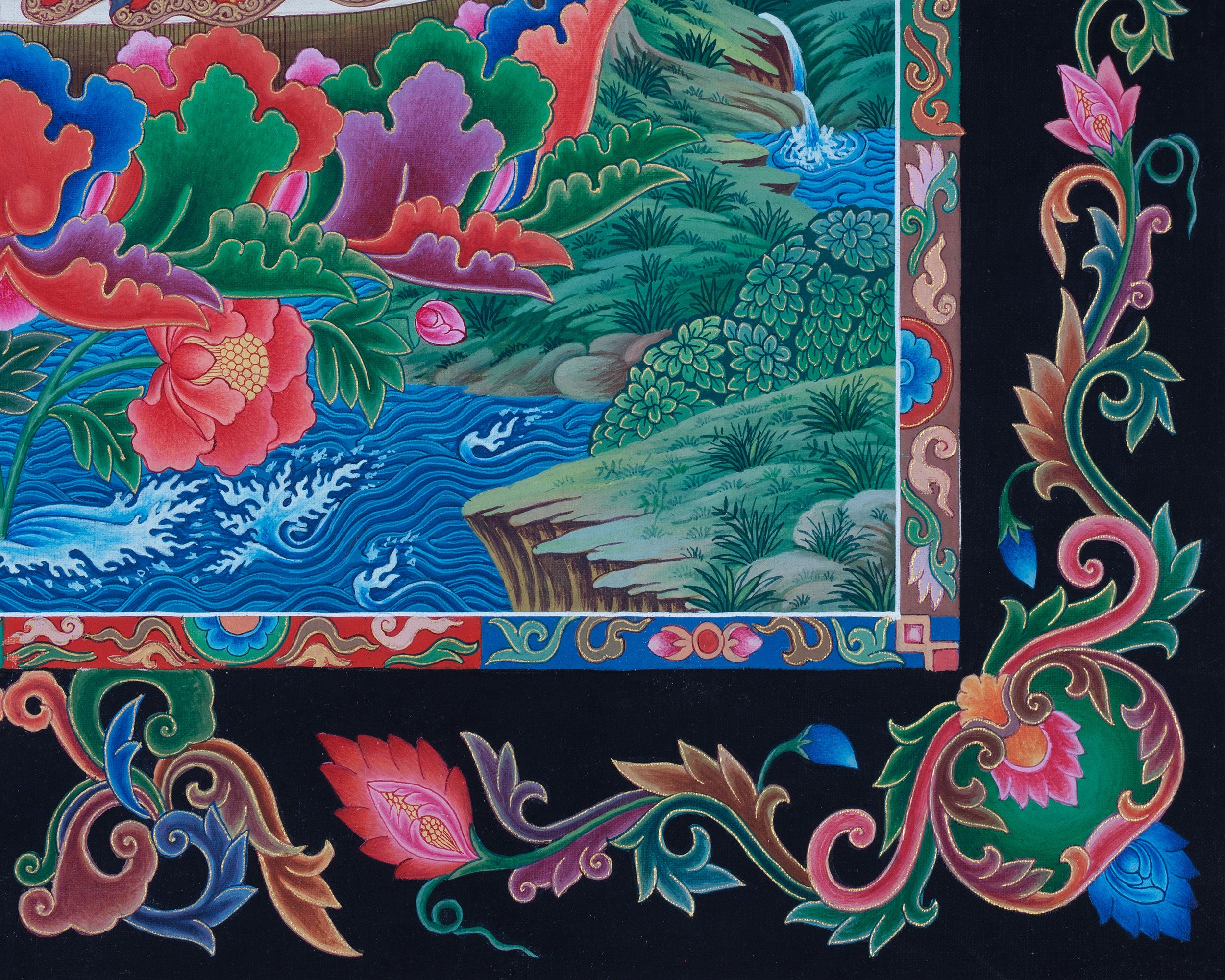Thangka Painting Of White Tara | Newari Thangka of Tara