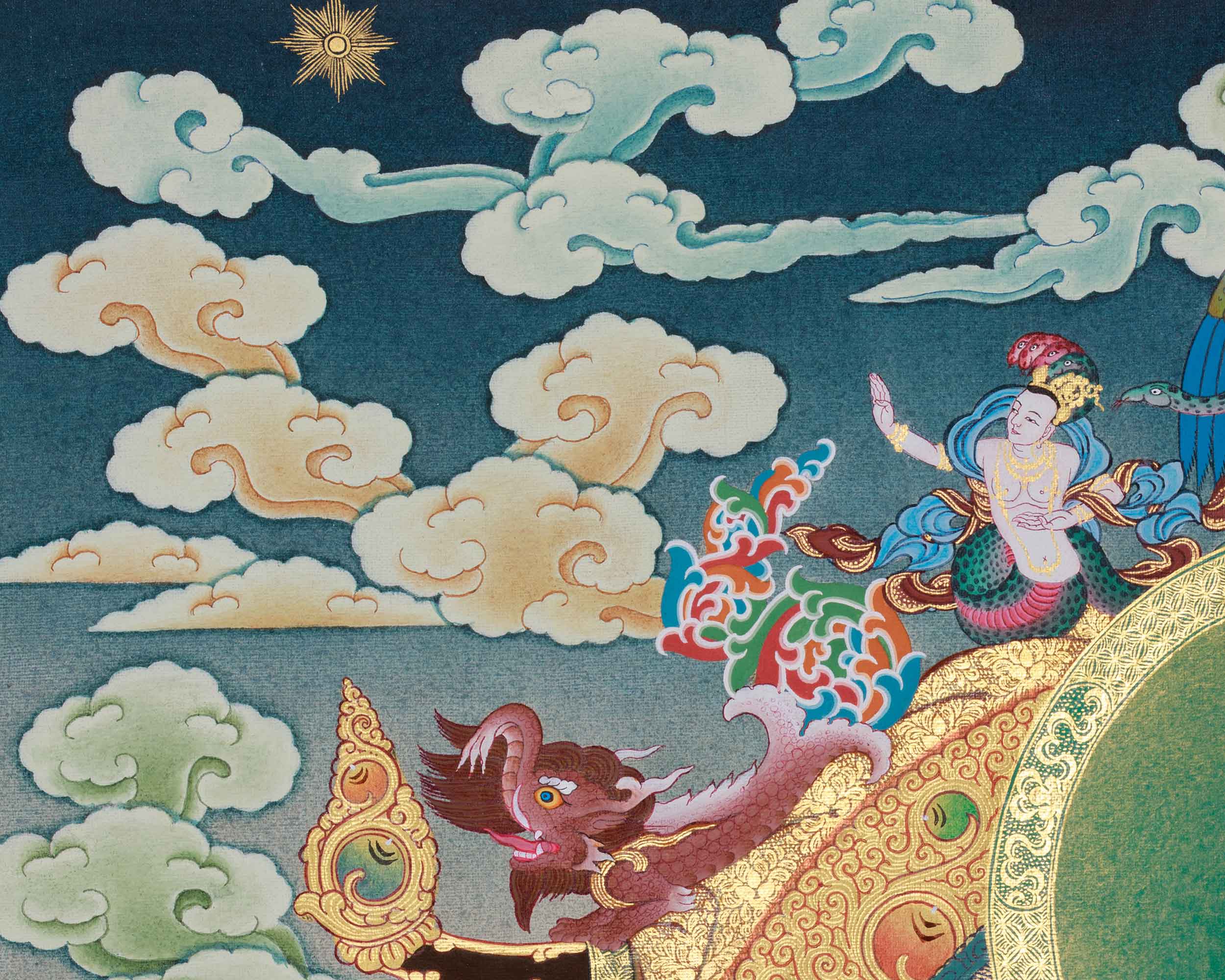 Shakyamuni Buddha and His Two Disciples | High-Quality Canvas Print