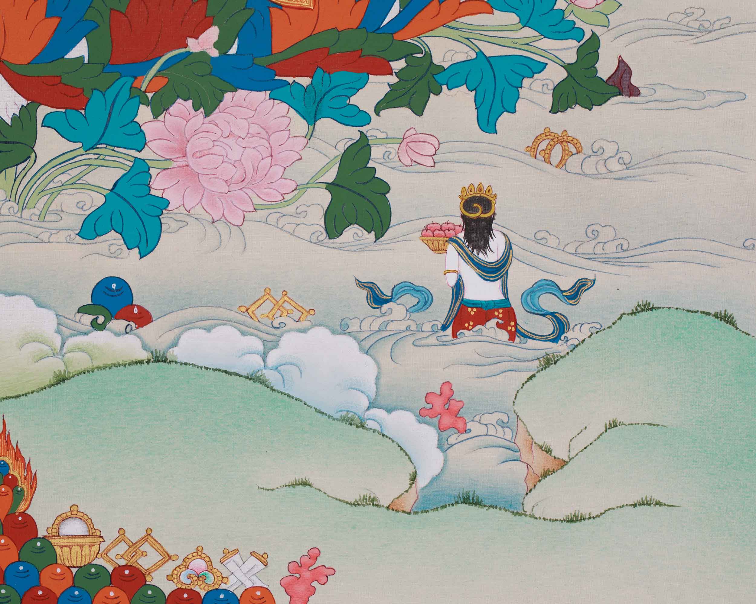 Lotus-Born Master Guru Rinpoche Thangka | Guru Padmasambhava