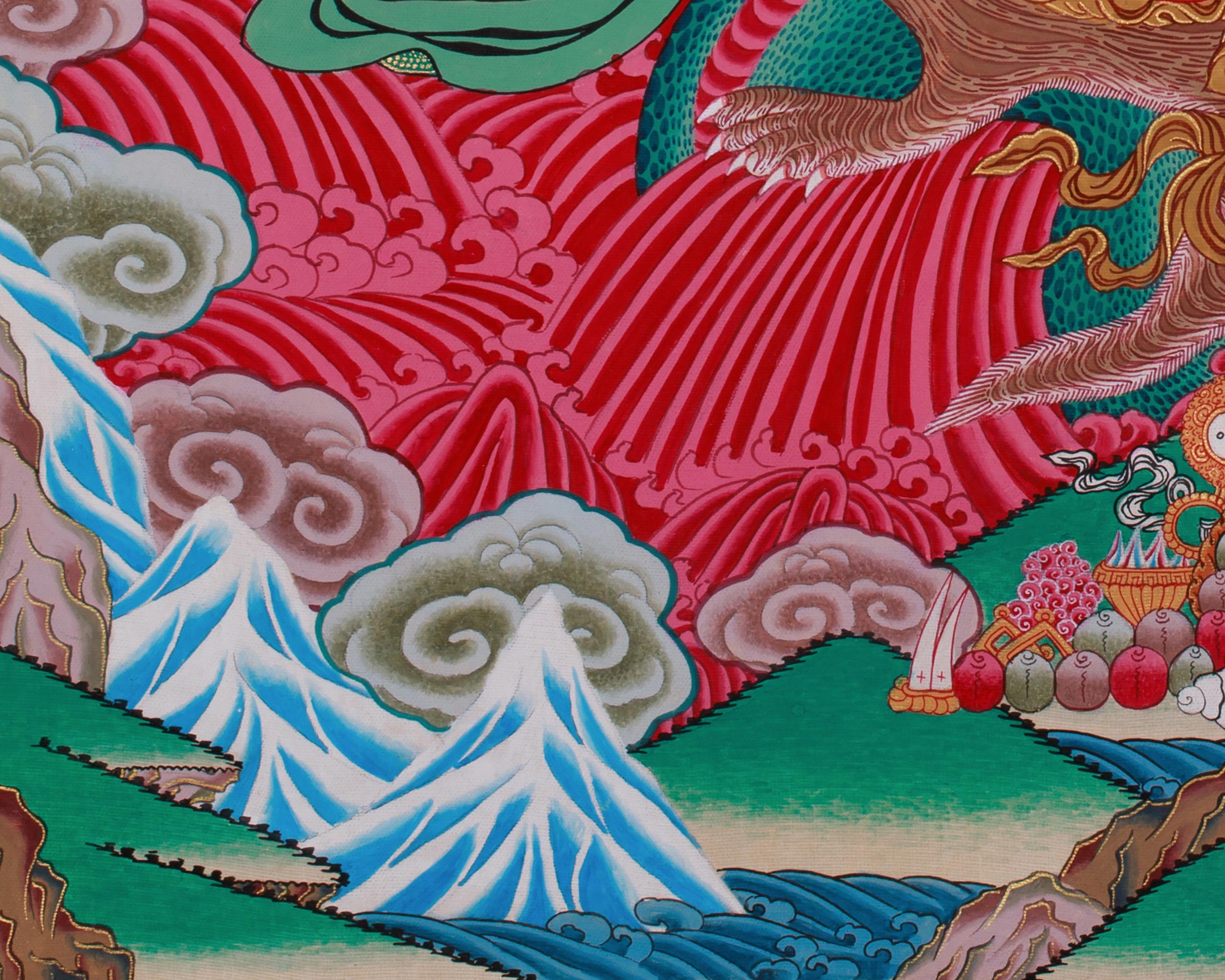 Rahula Thangka | Wrathful Protector of Spiritual Pathways