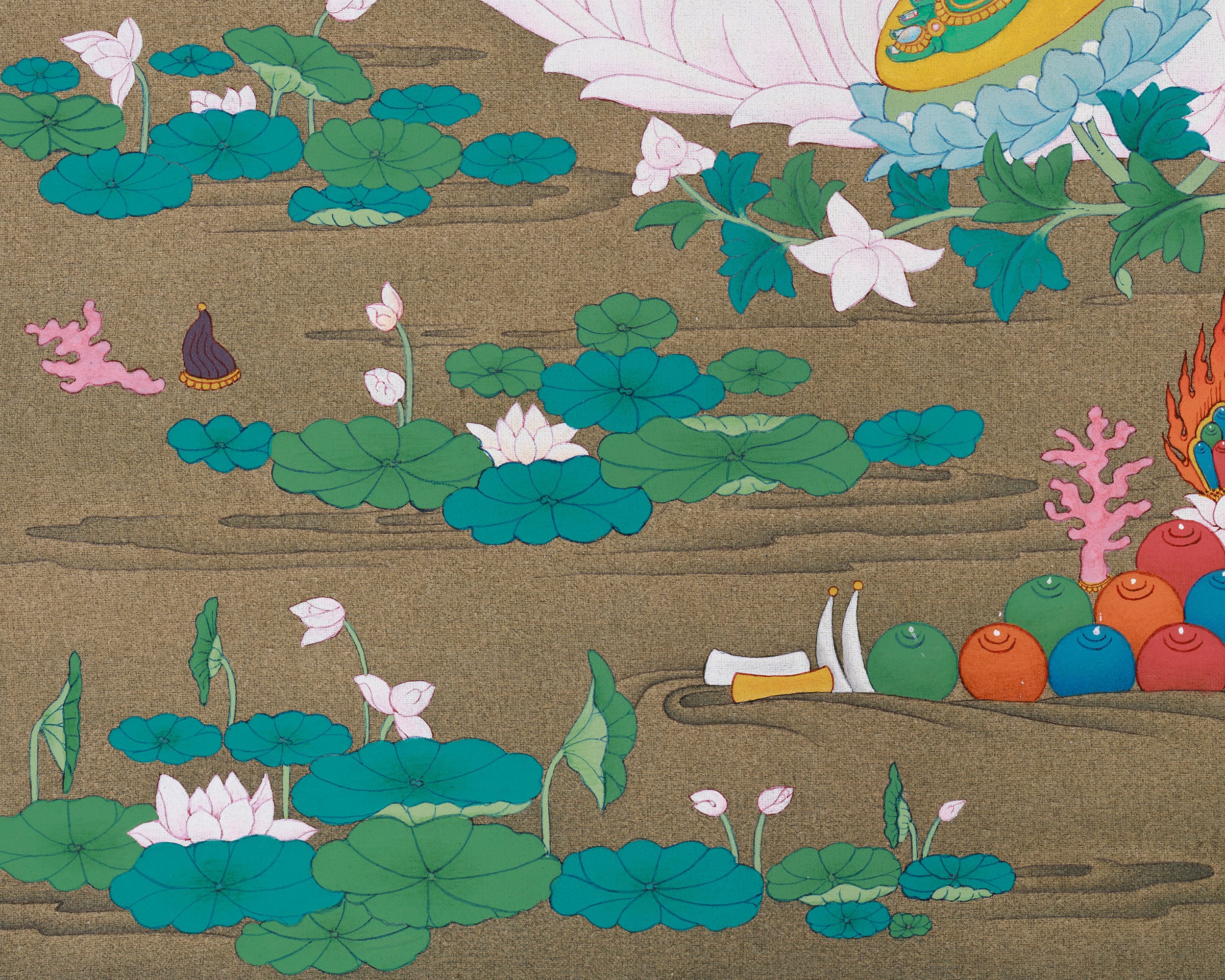 Shyama Green Tara Thangka Painting | Buddhist Goddess of Compassion and Resilience