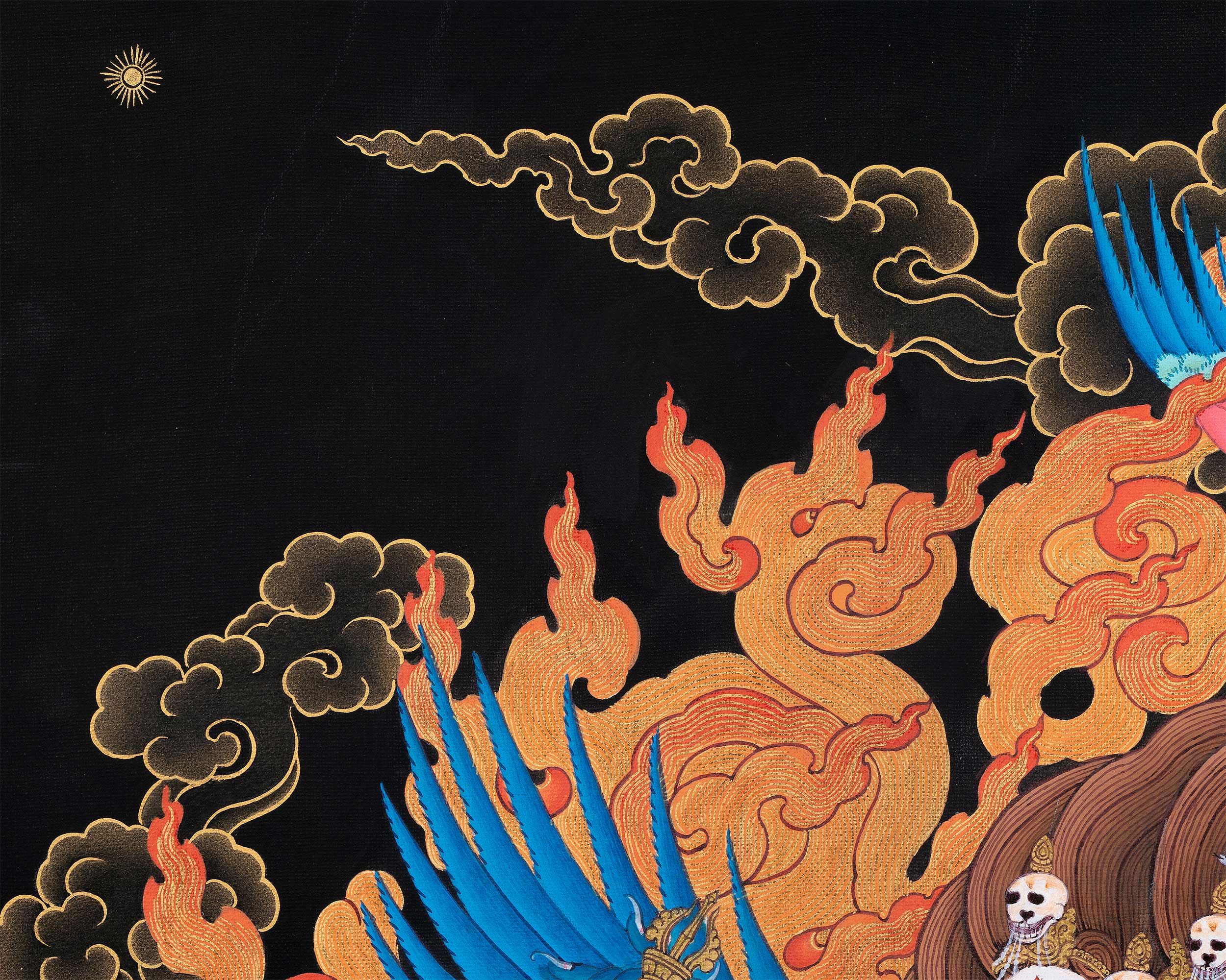 Vajrakilaya with Consort Canvas Print | Fierce Tantric Deity of Transformation
