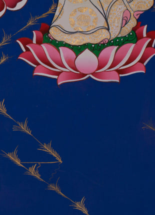 Standing Buddha Thangka | Symbol of Peace, Enlightenment, and Divine Grace