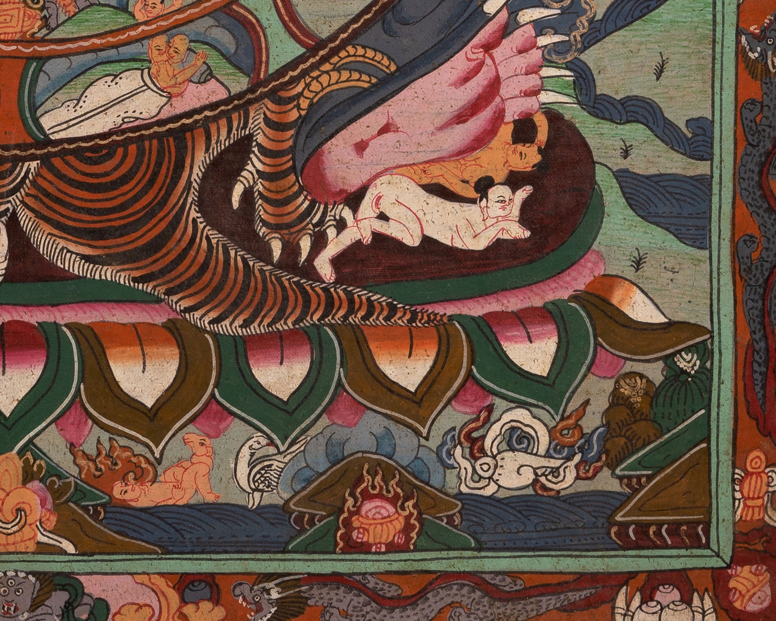 Wheel of Life Thangka | Oil Varnished Painting | Wall Decors