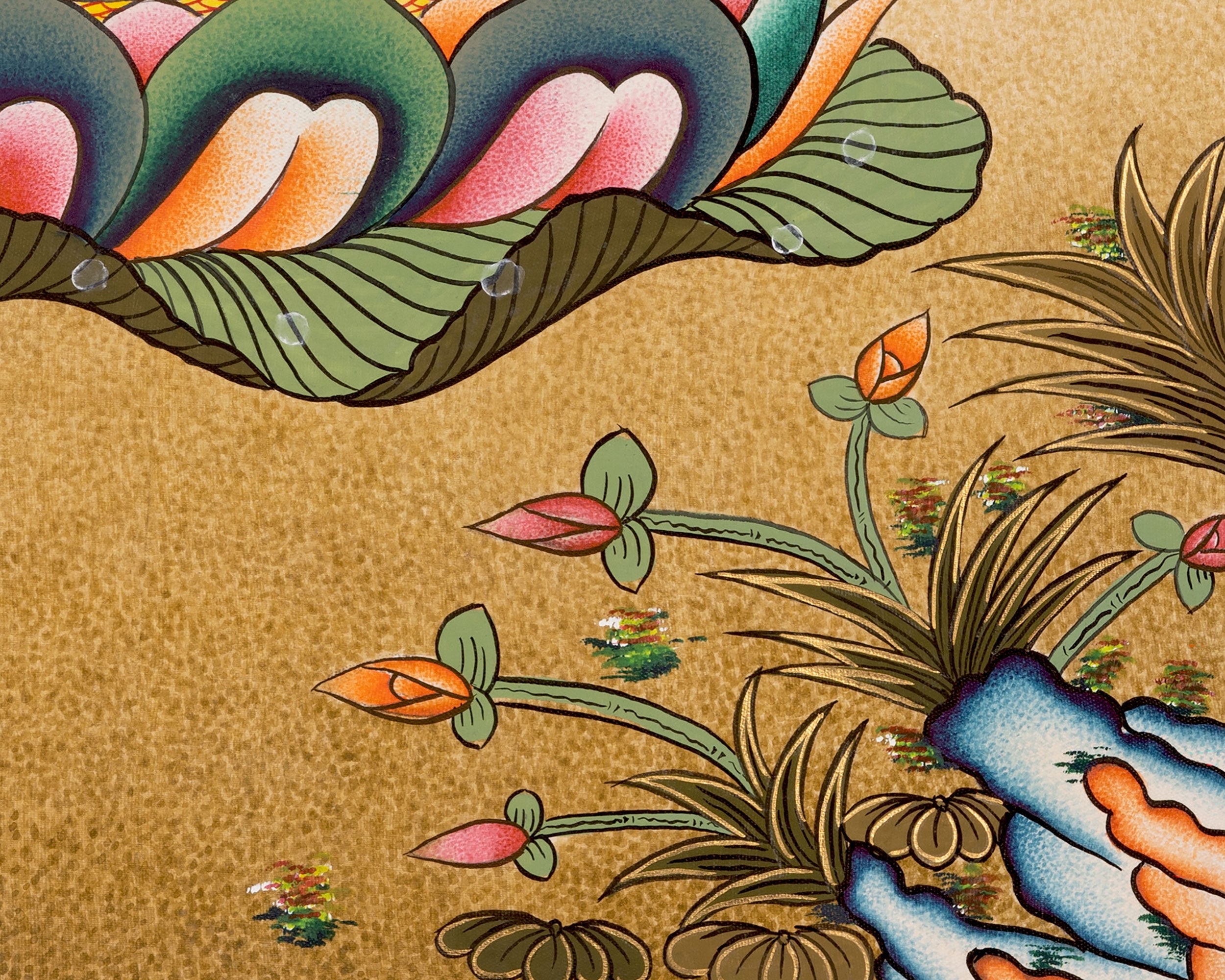 Green Tara Thanka | Hand-Painted Compassion Goddess for Protection