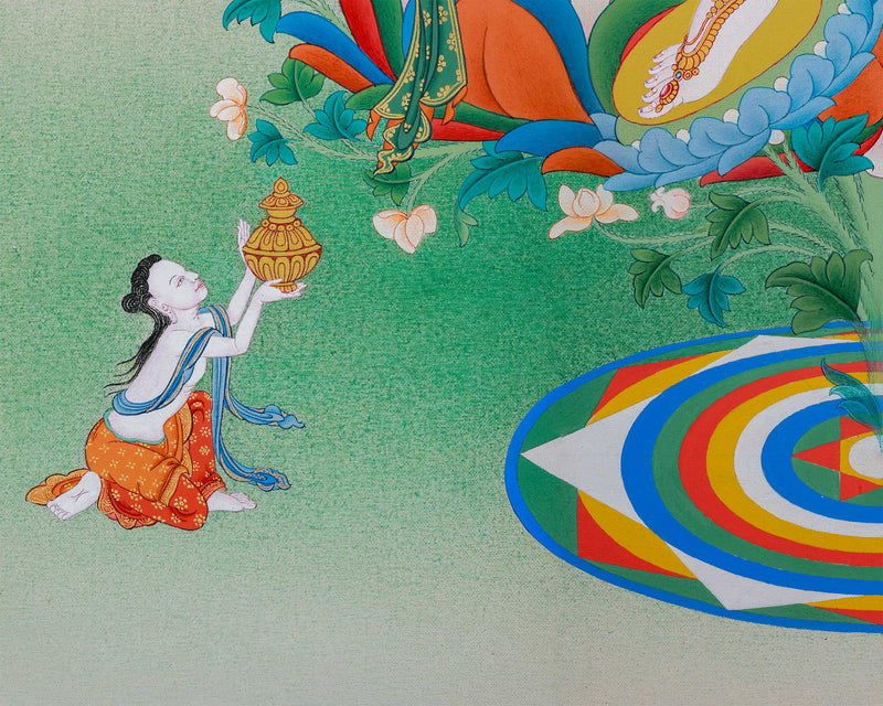 Magnificent Thangka Print of Goma Devi | Dakini Thangka for Practice