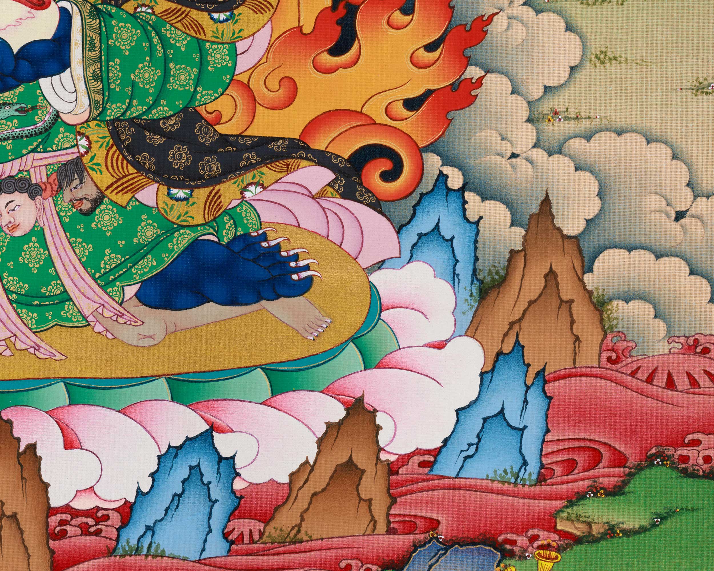 Mahakala Bernagchen Thangka Print | Artwork Of Guardian of the Dharma | Buddhist Gift Idea