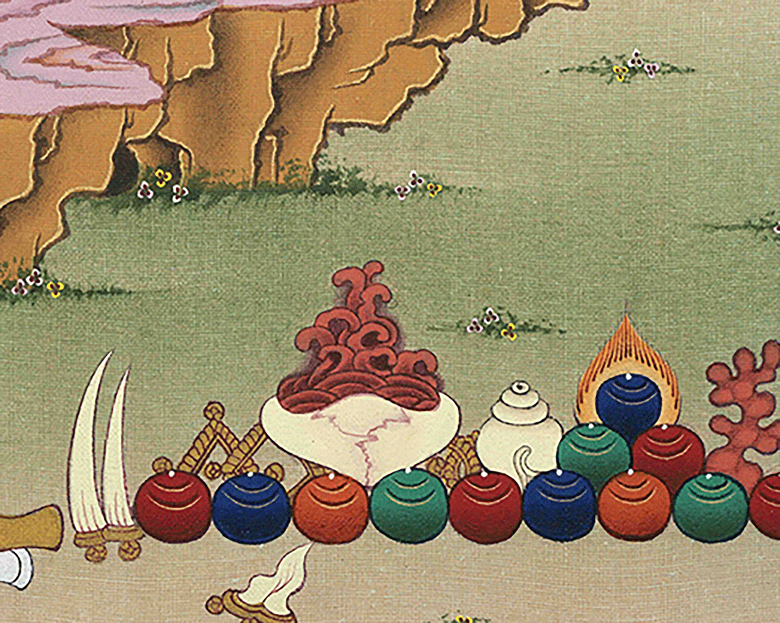 High Quality Sakya Mahakala Thangka Print | Guardian of Time | Buddhist Wall Decorations
