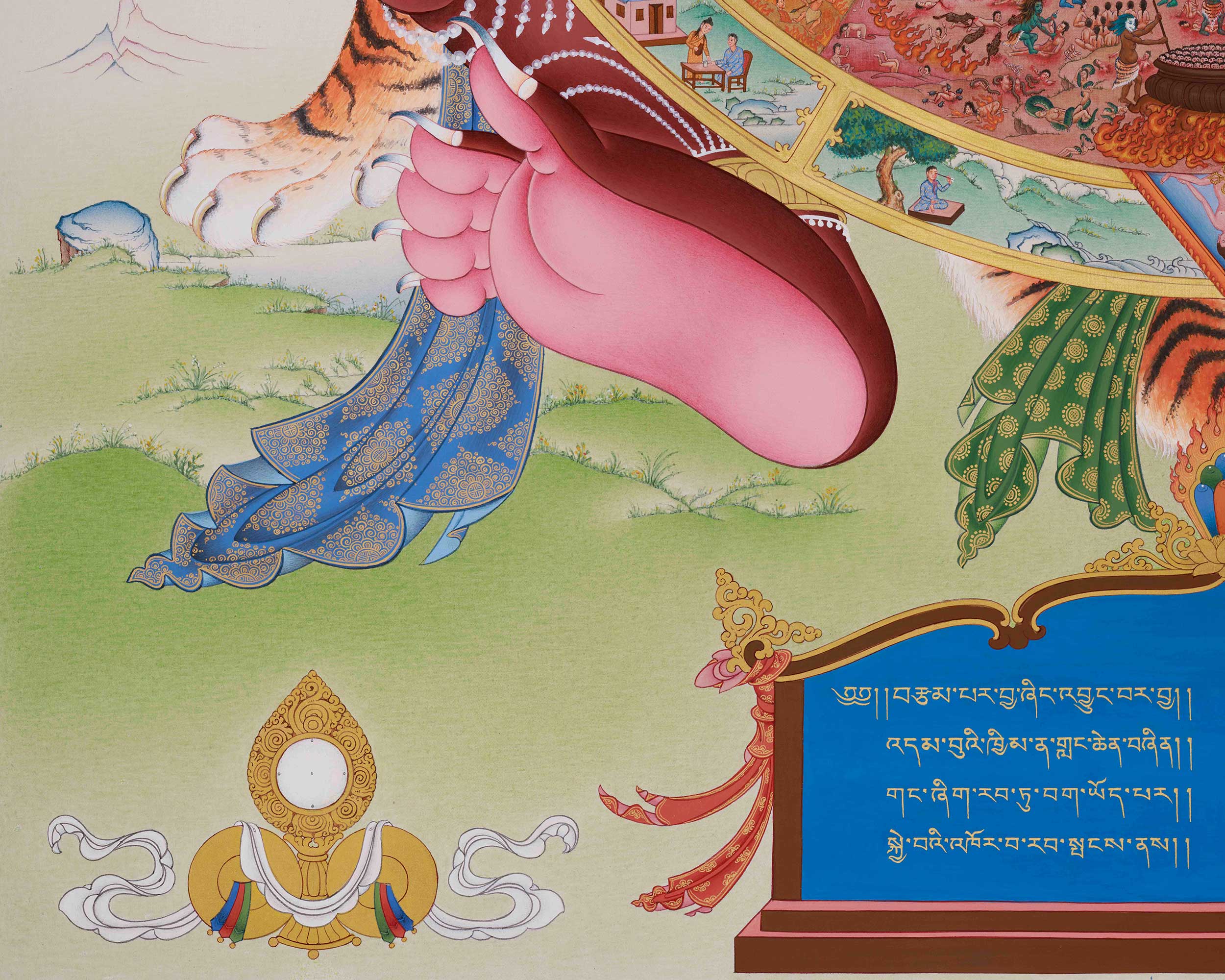 Buddhist Wheel of Life Thangka | Tibetan Bhavachakra Art