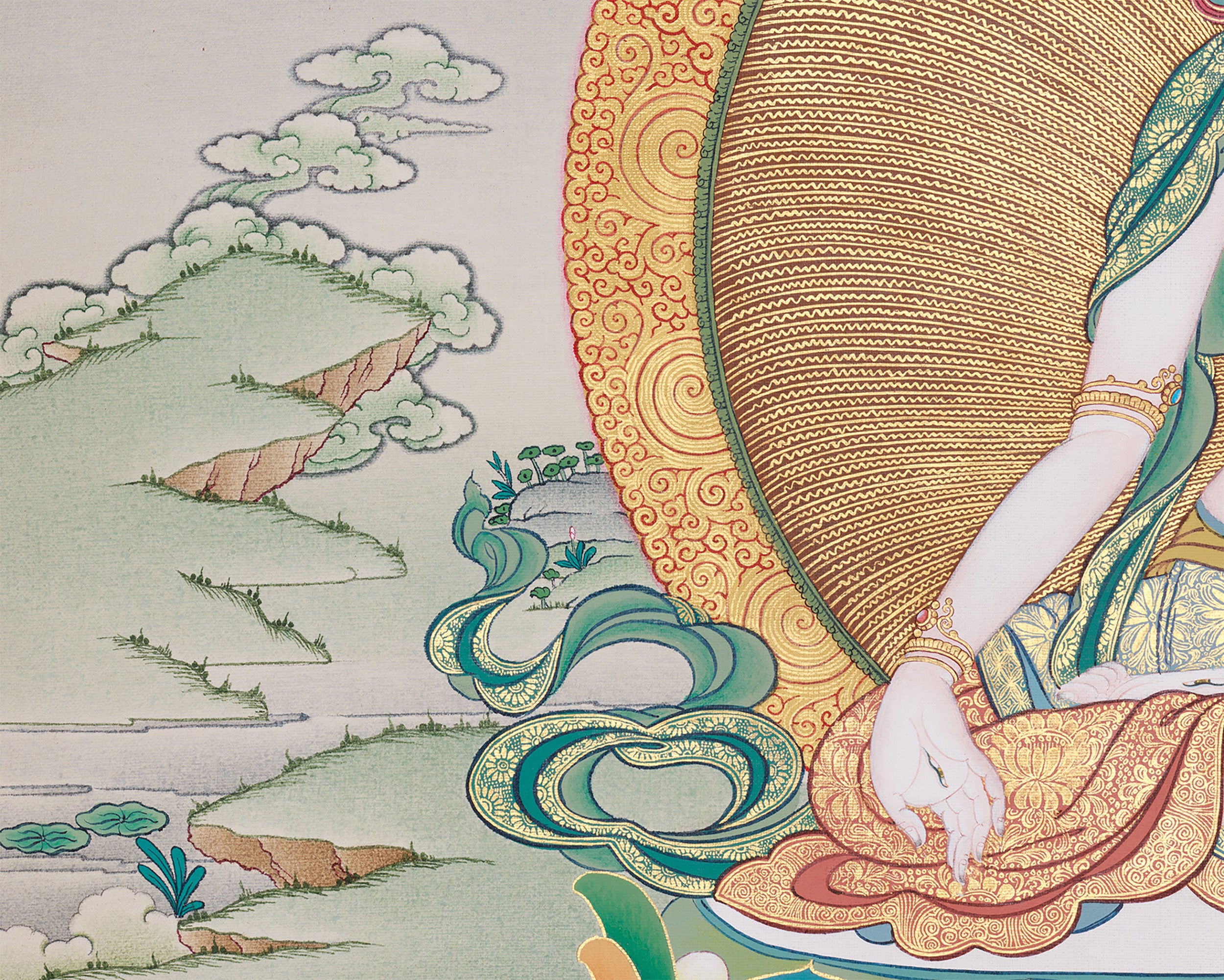 Divine Longevity Goddess Sita Tara | Buddhist Art for Healing and Vitality