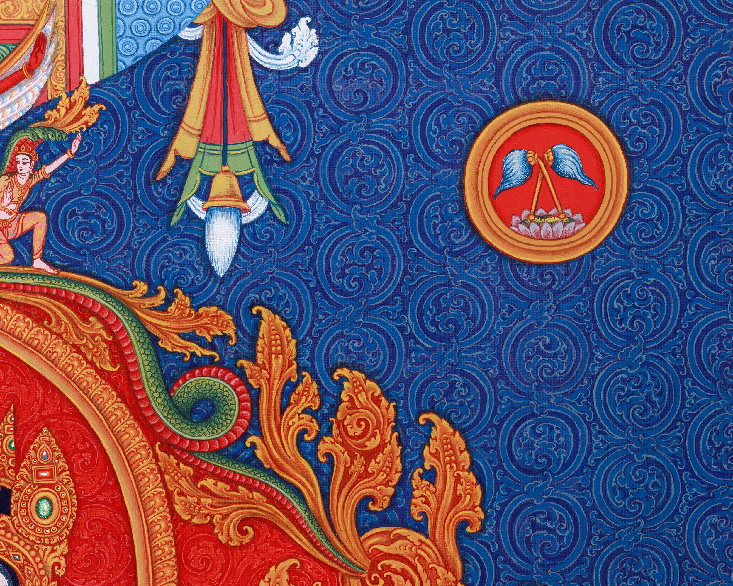 Buddha Vairocana Thangka Print | The Adibuddha Artwork | High Quality Digital Print