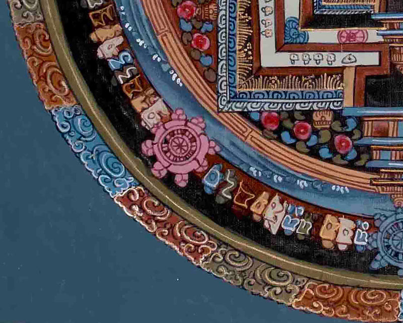 Kalachakra Mandala Thangka Painting | Thanka Gold leaf Painting