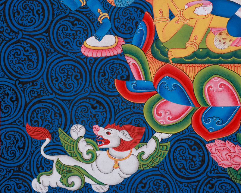 Goddess SiddhiLakshmi Canvas Print | Traditional Digital Print | Artwork for Financial Growth