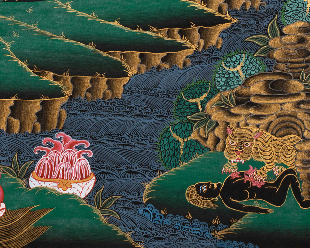 6 Armed Dharmapala Mahakala |  Spiritual Art for Altar space