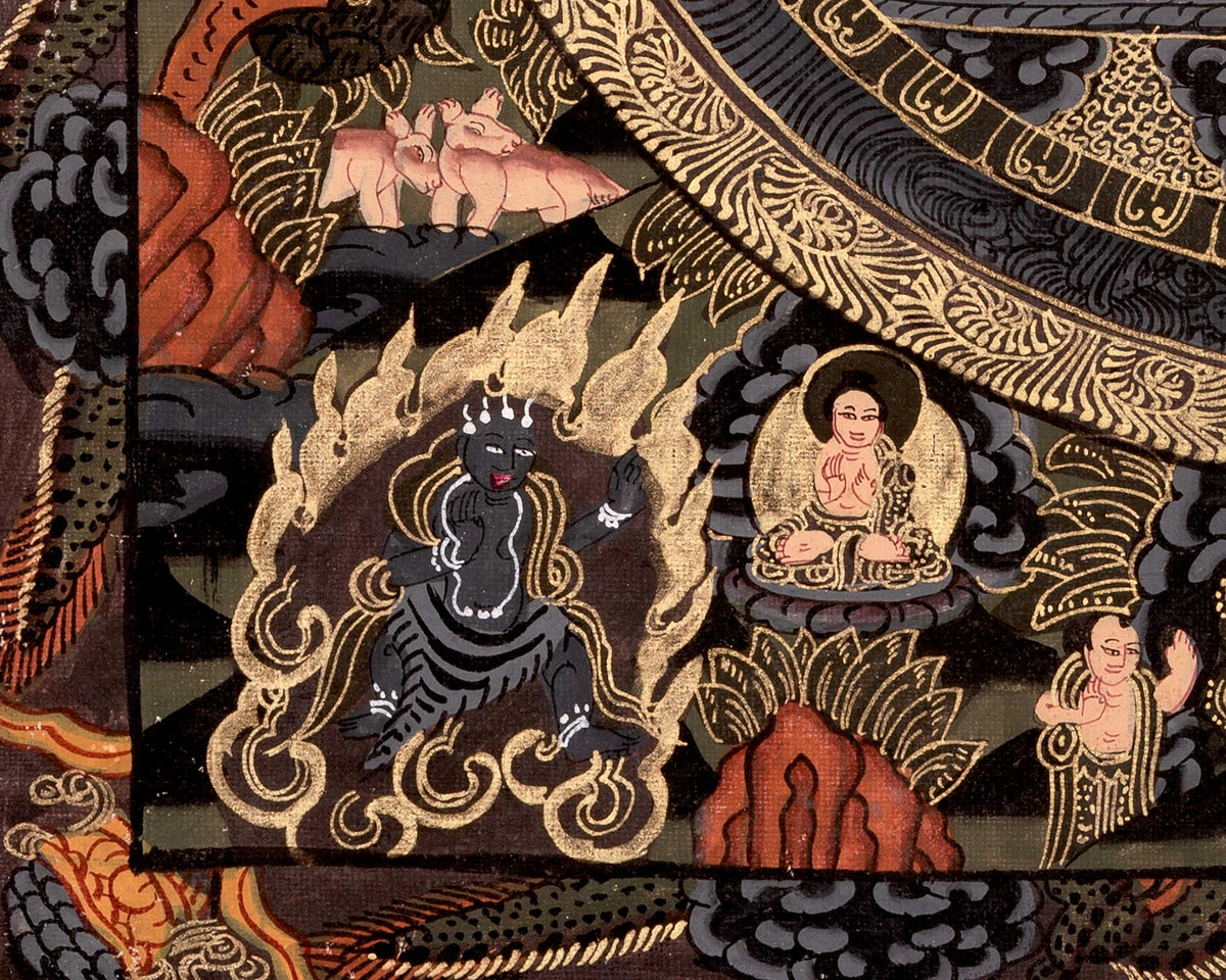 Three Mandala Thangka | Buddha and Female Bodhisattvas