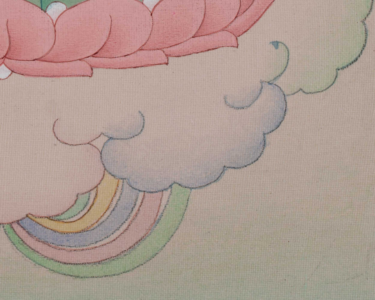 Himalayan Saraswati Thangka | Goddess of Wisdom and Sacred Learning