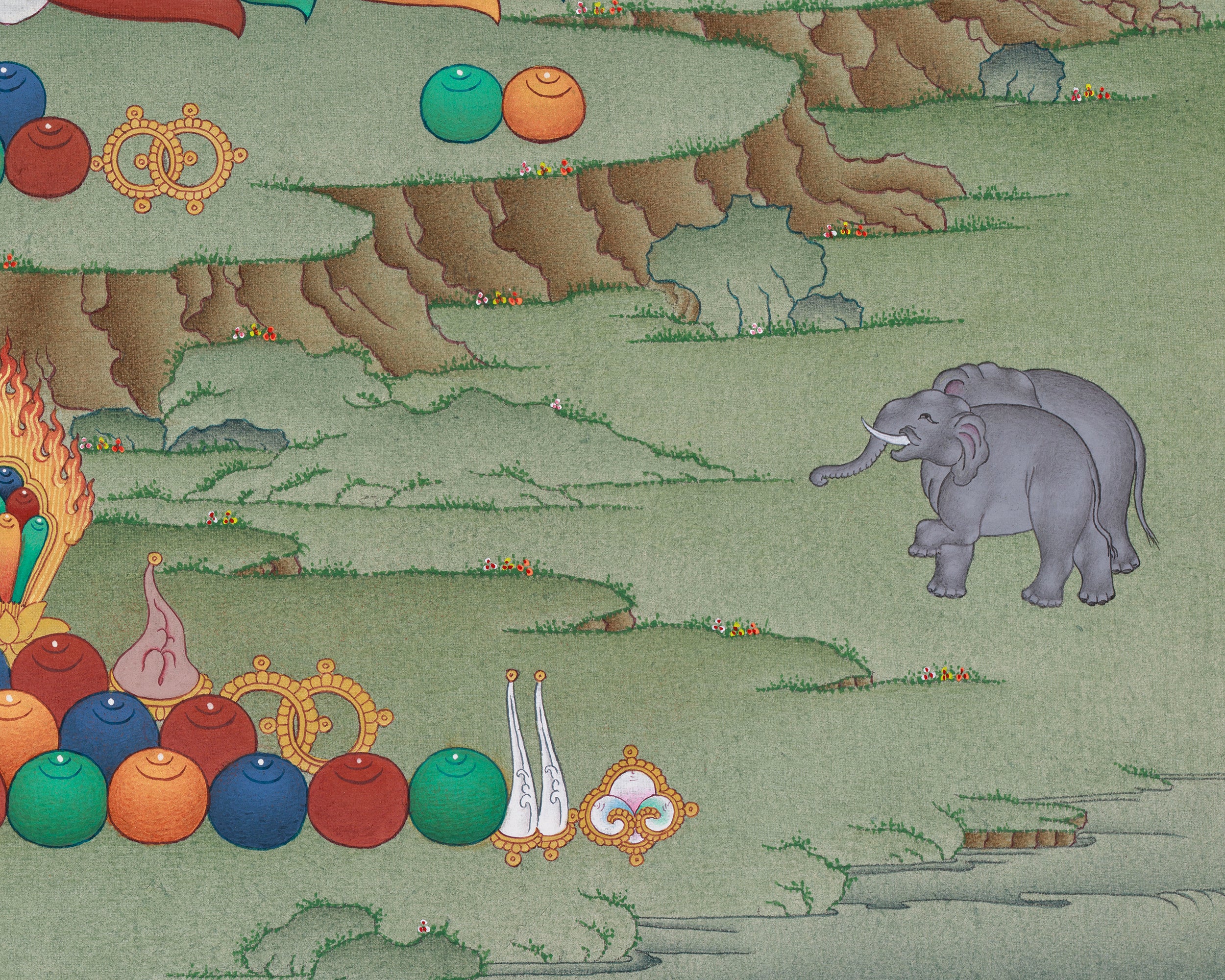 Traditional Gautam Buddha Thangka Painting |  Enlightened Buddha, Shakyamuni