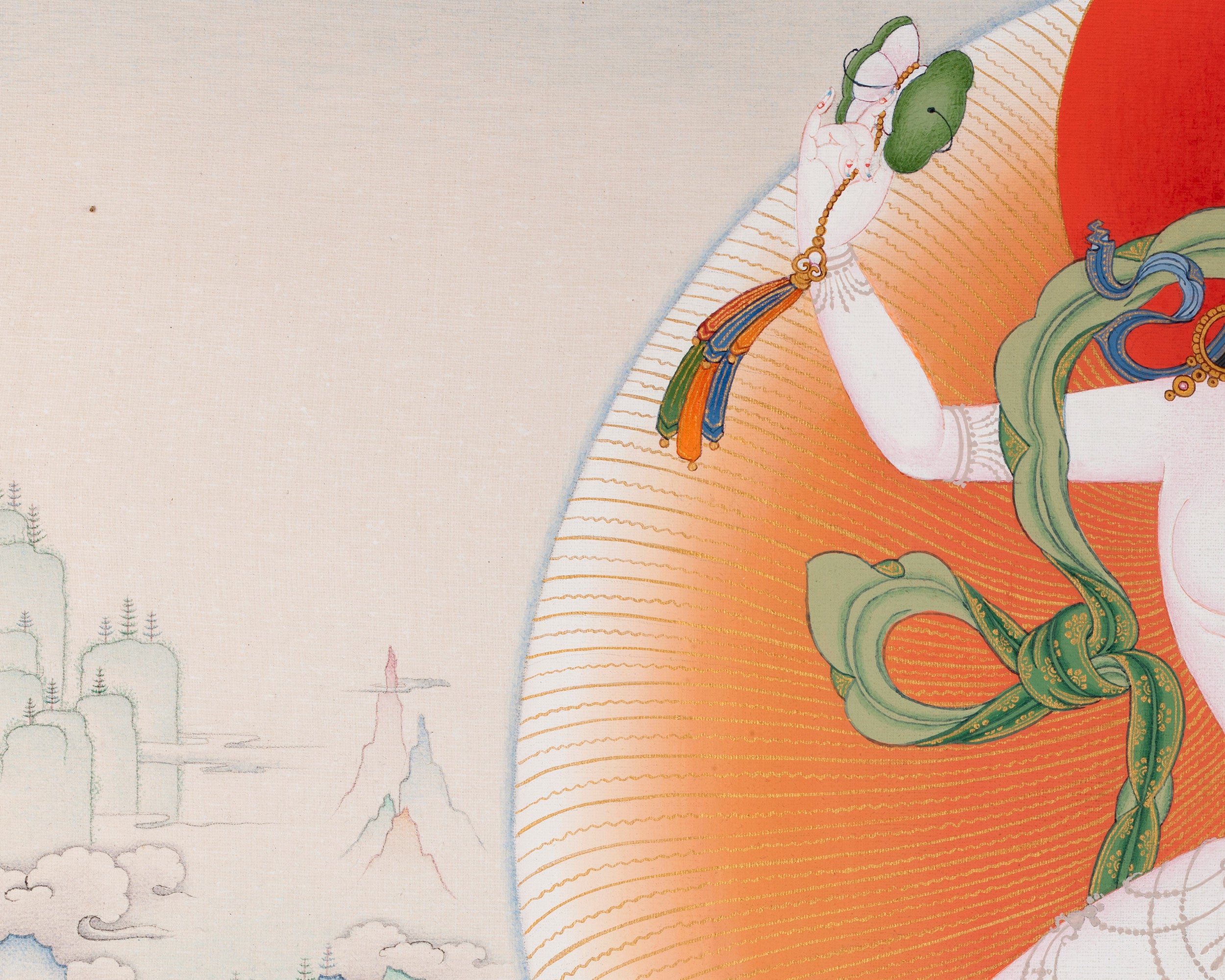 Machig Labdron Thangka Print | Great Tibetan Yogini | Digital Print