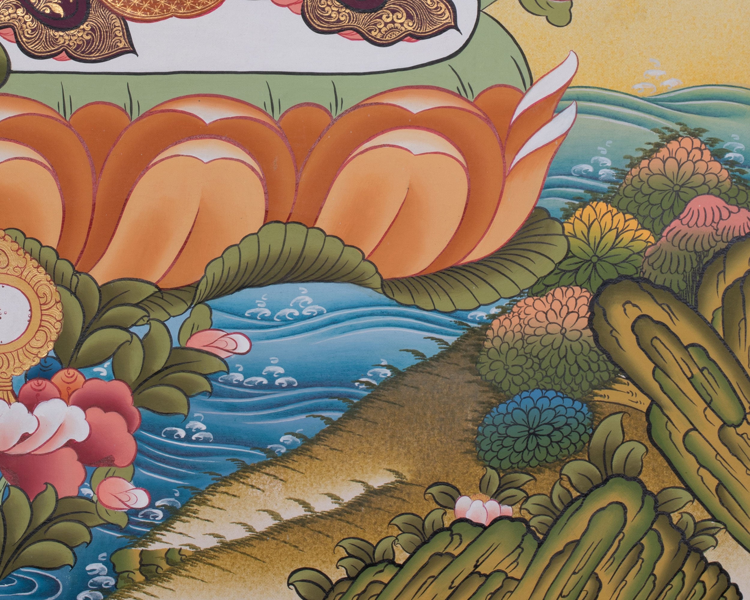 Guardian Of Prosperity Dzambhala Thangka | A Protector of Wealth and Abundance