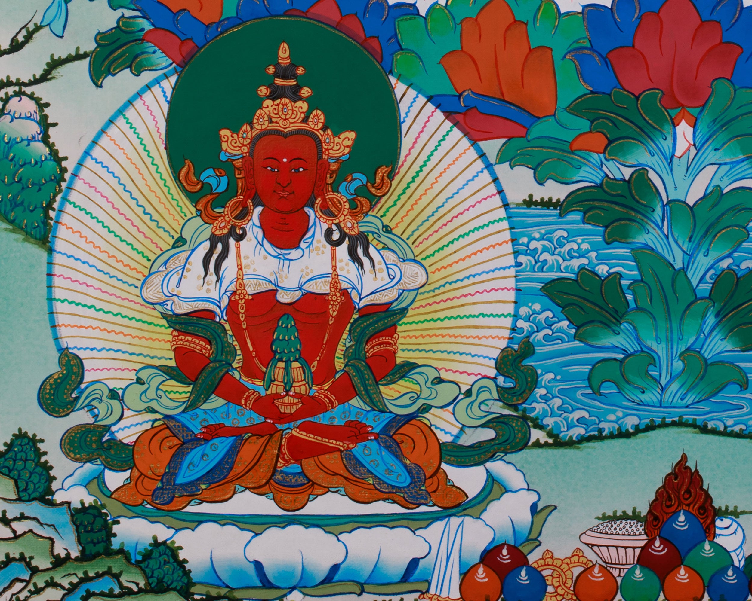 Ushnisha Vijaya, Namgyalma Thangka | Longevity & Purification Art