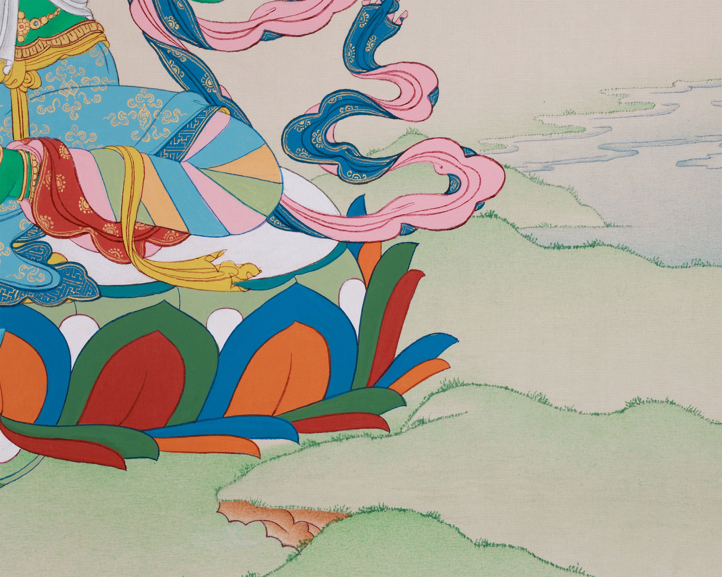 Buddhism Green Tara Painting | The Compassionate Goddess Who Removes Fear and Grants Healing