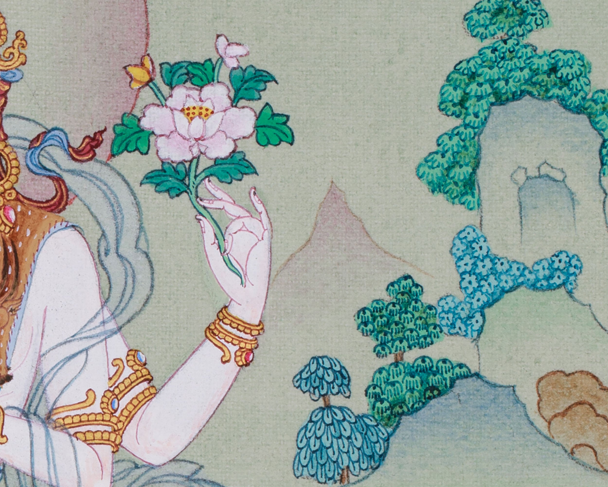 Thangka of Chenresig Buddha | Compassion and Wisdom