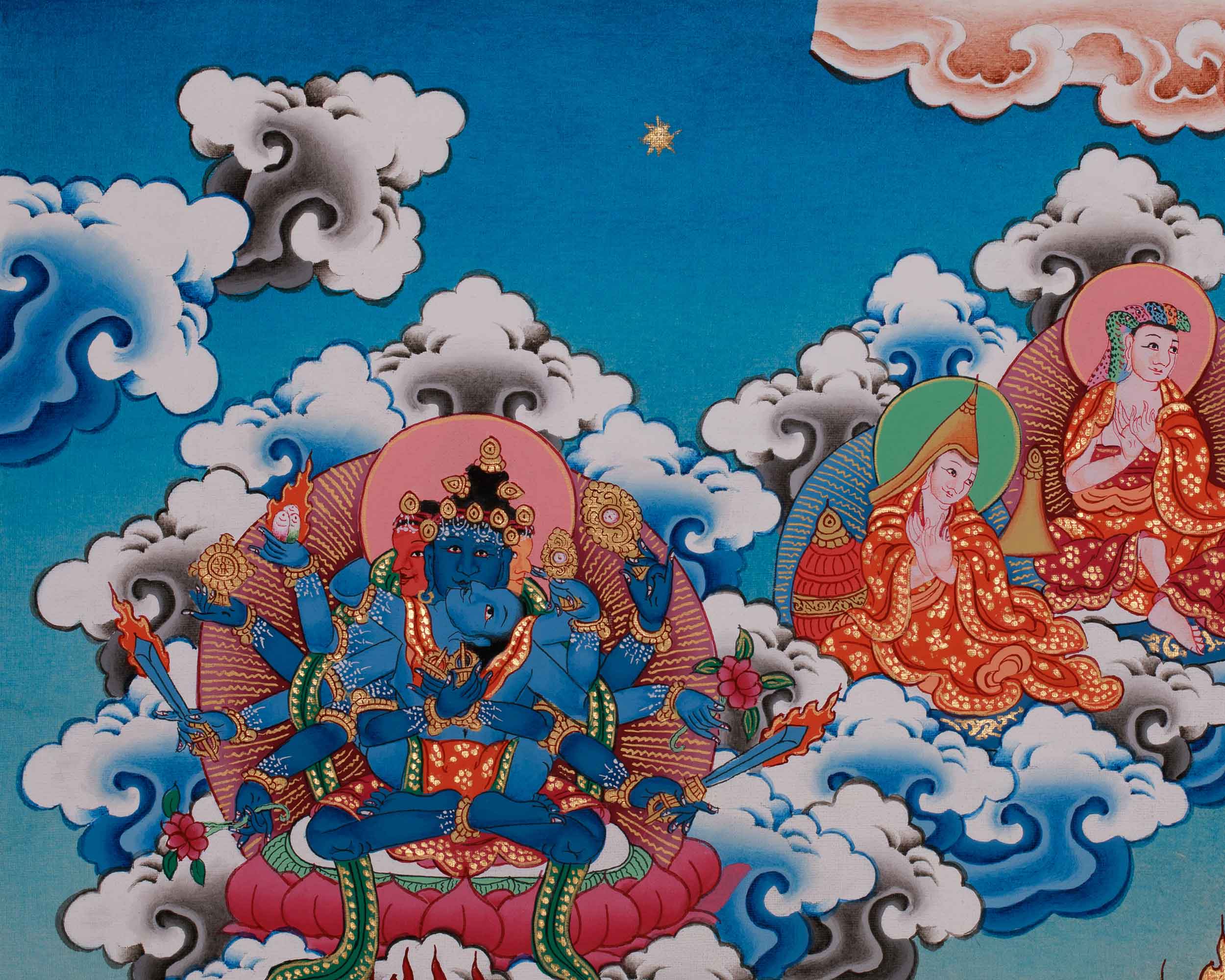 Wrathful Yamantaka Thangka | The Destroyer Of Death | Buddhist Altar