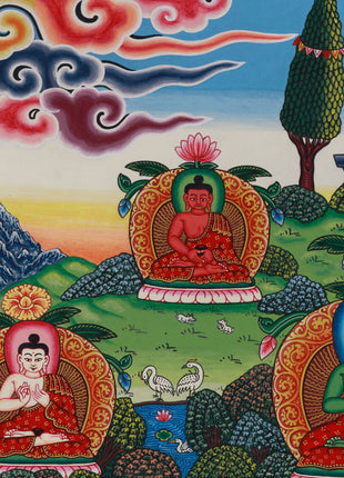 Goddess Saraswati Thangka | Sacred Art for Knowledge and Meditation