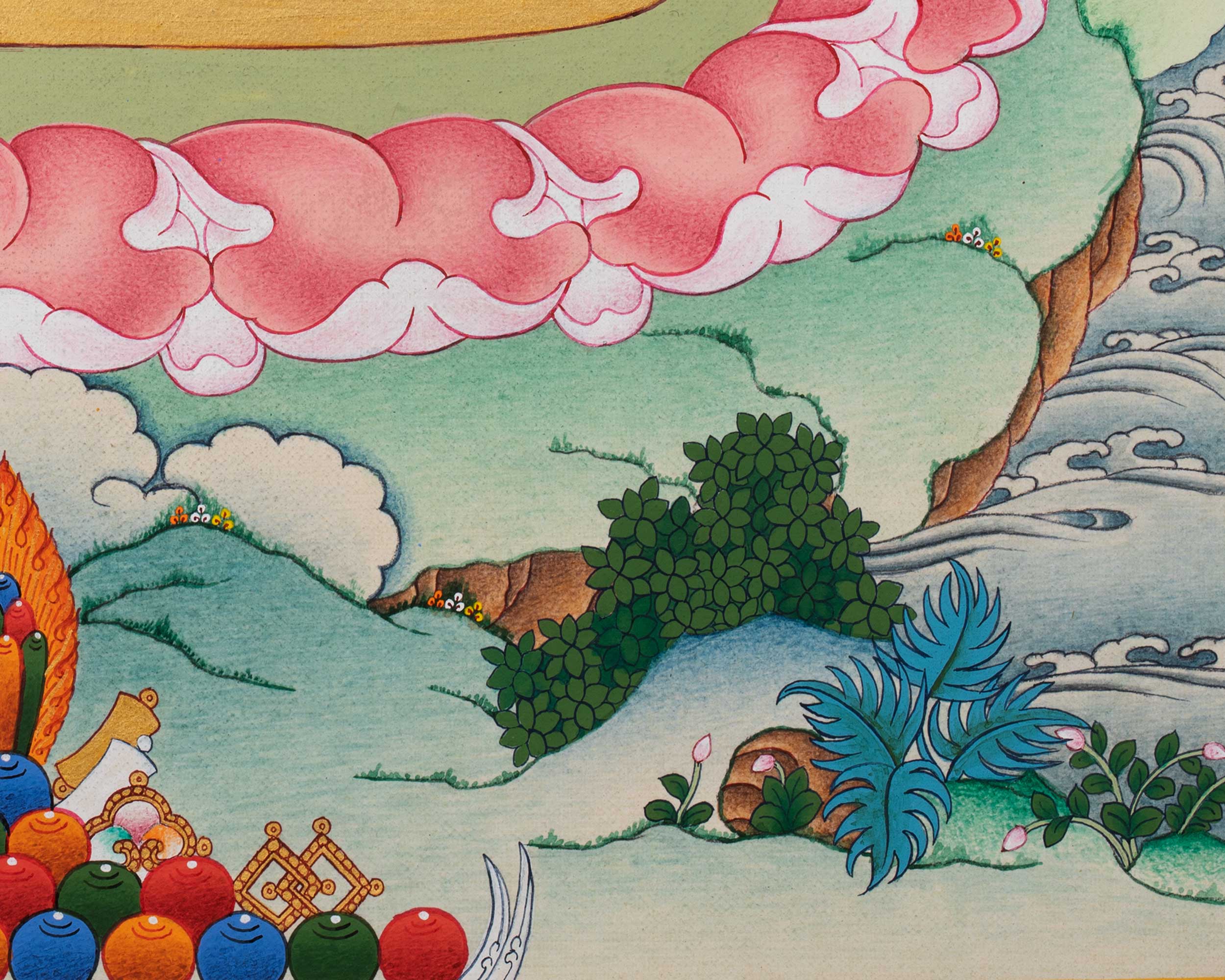 Buddhist Deity Vajrapani Thangka | Vajrayana Wall Decor