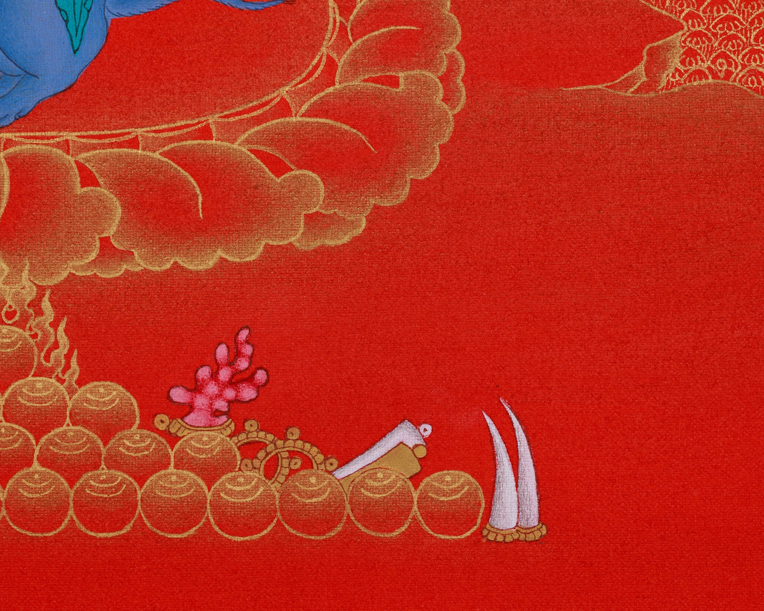Traditional Thangka of Ganesha | Divine Remover of Obstacles
