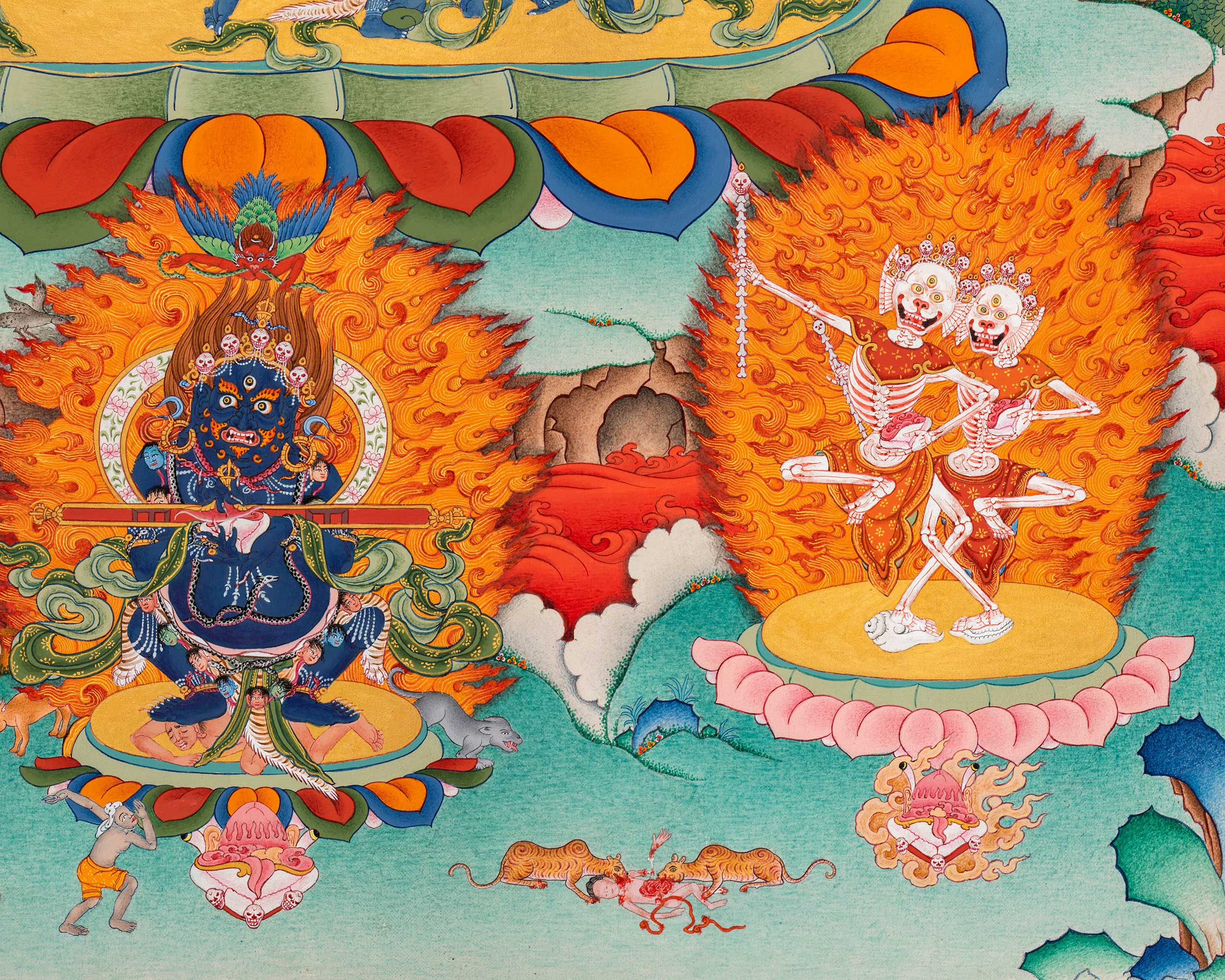 High Quality Vajrayogini Canvas Print |  Karma Gardi Style Dakini Artwork