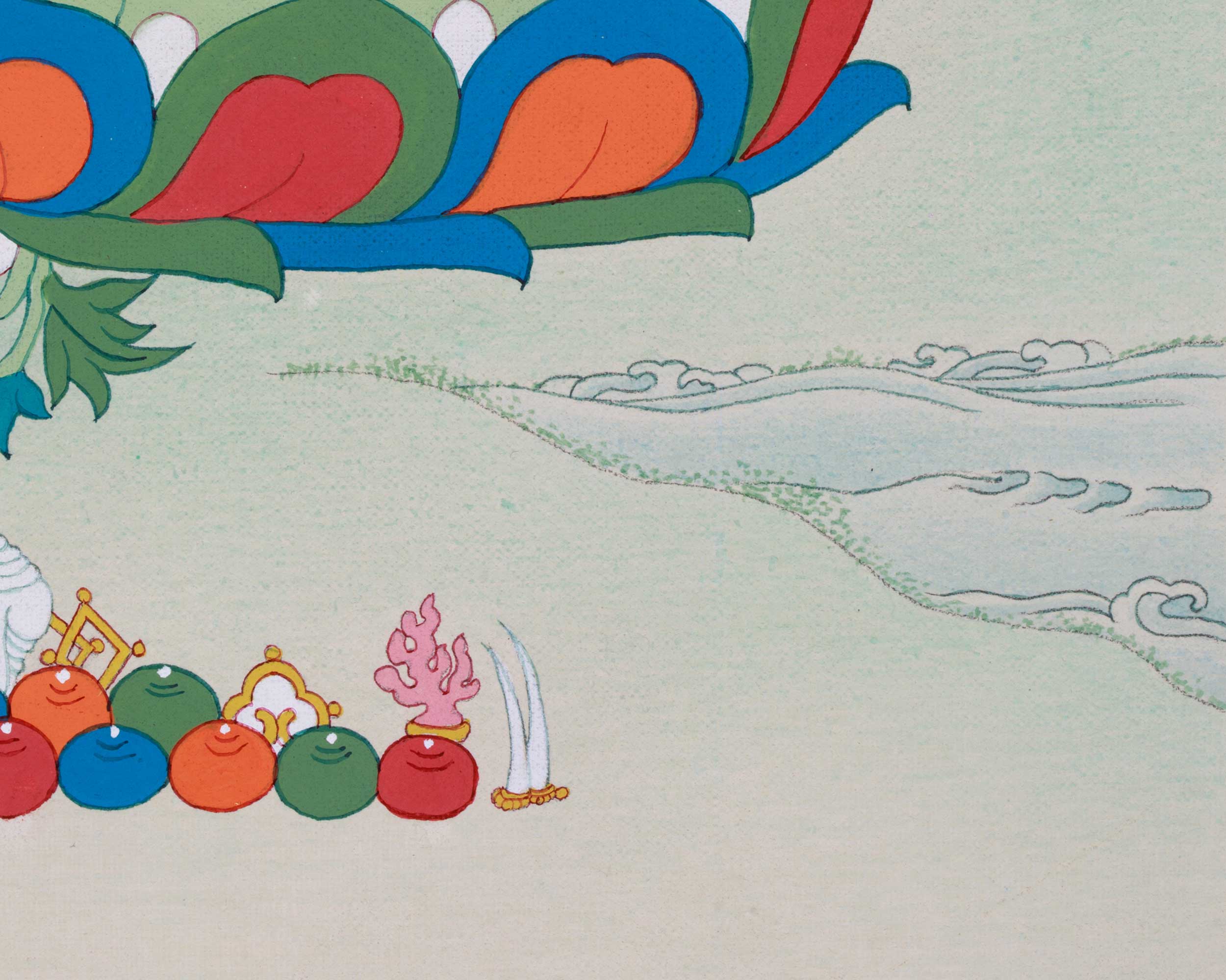 Green Tara Thangka, Traditional Art